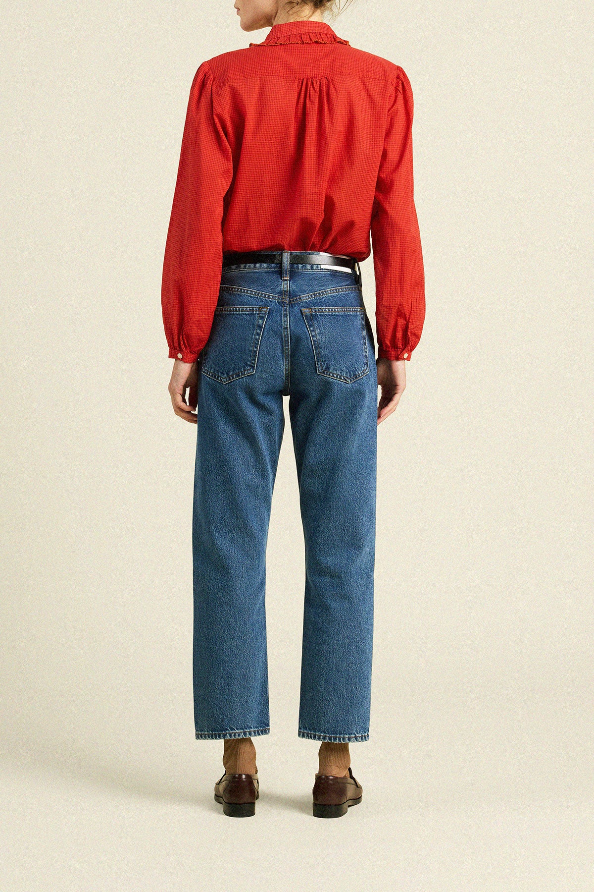 Kinsley Blouse Crimson Check