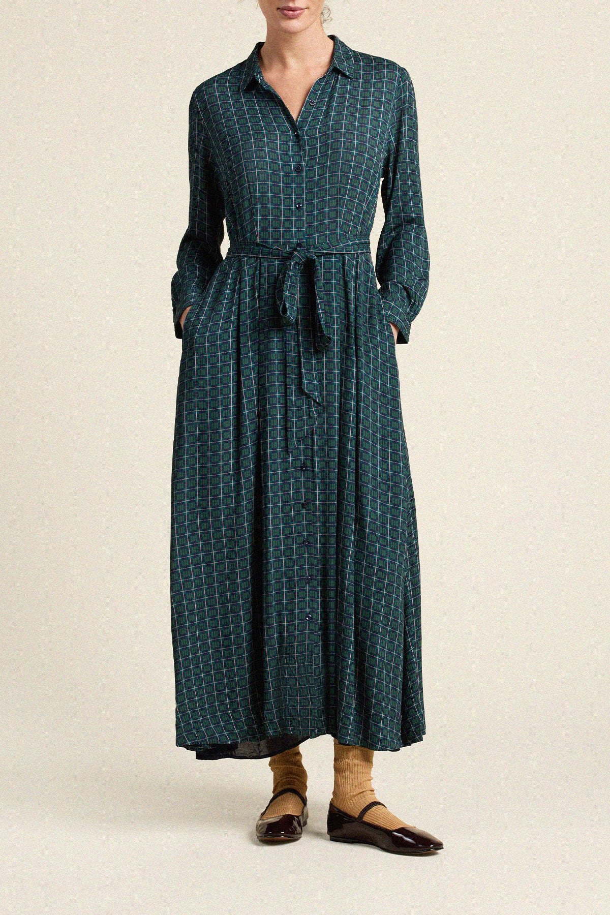 Trovata Emmelie dress in Davenport Plaid, viscose — view 3
