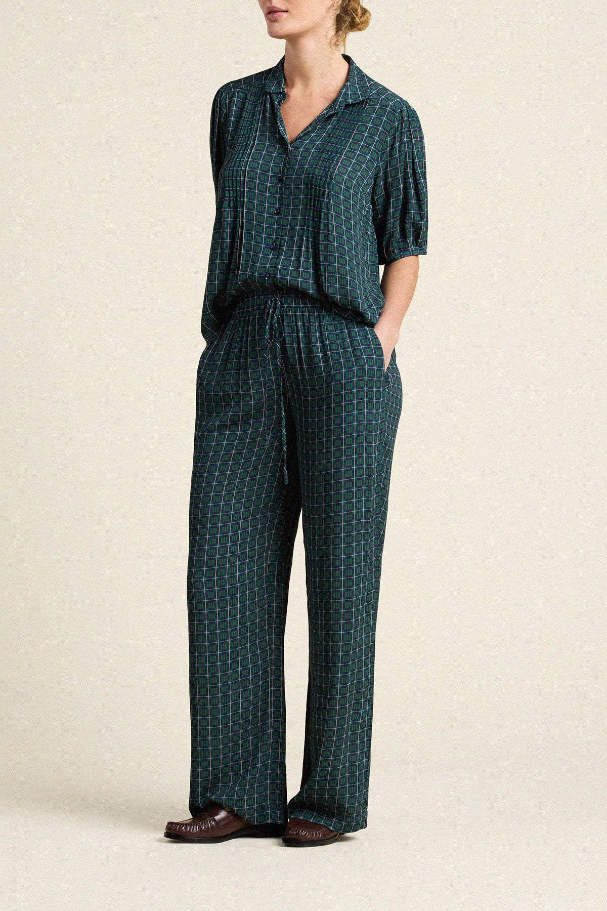 Trovata Nadine blouse in Davenport Plaid, viscose — view 4