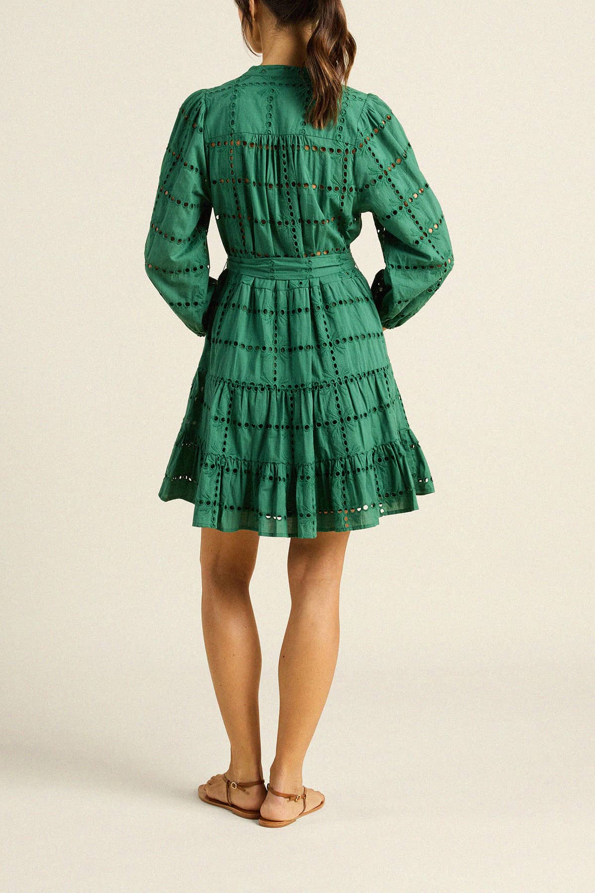 Celeste Dress Emerald Eyelet