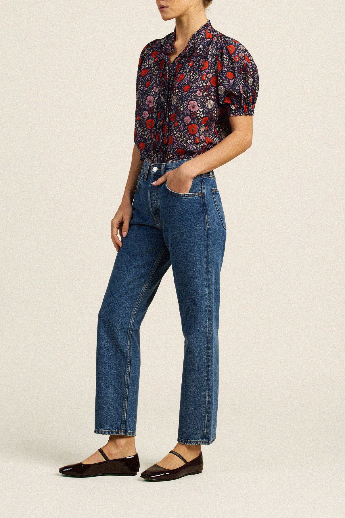 Trovata Mira blouse in Atelier Garden, cotton-silk blend — view 4