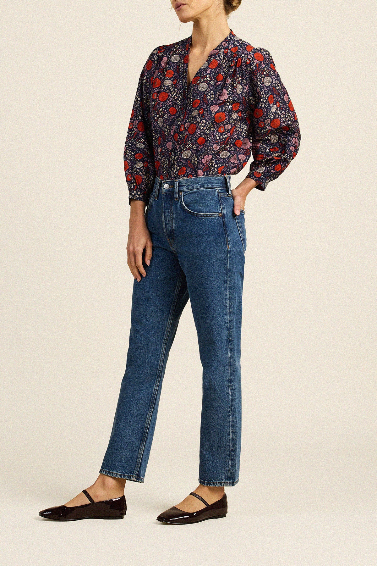 Trovata Pauline blouse in Atelier Garden, cotton-silk blend — view 4