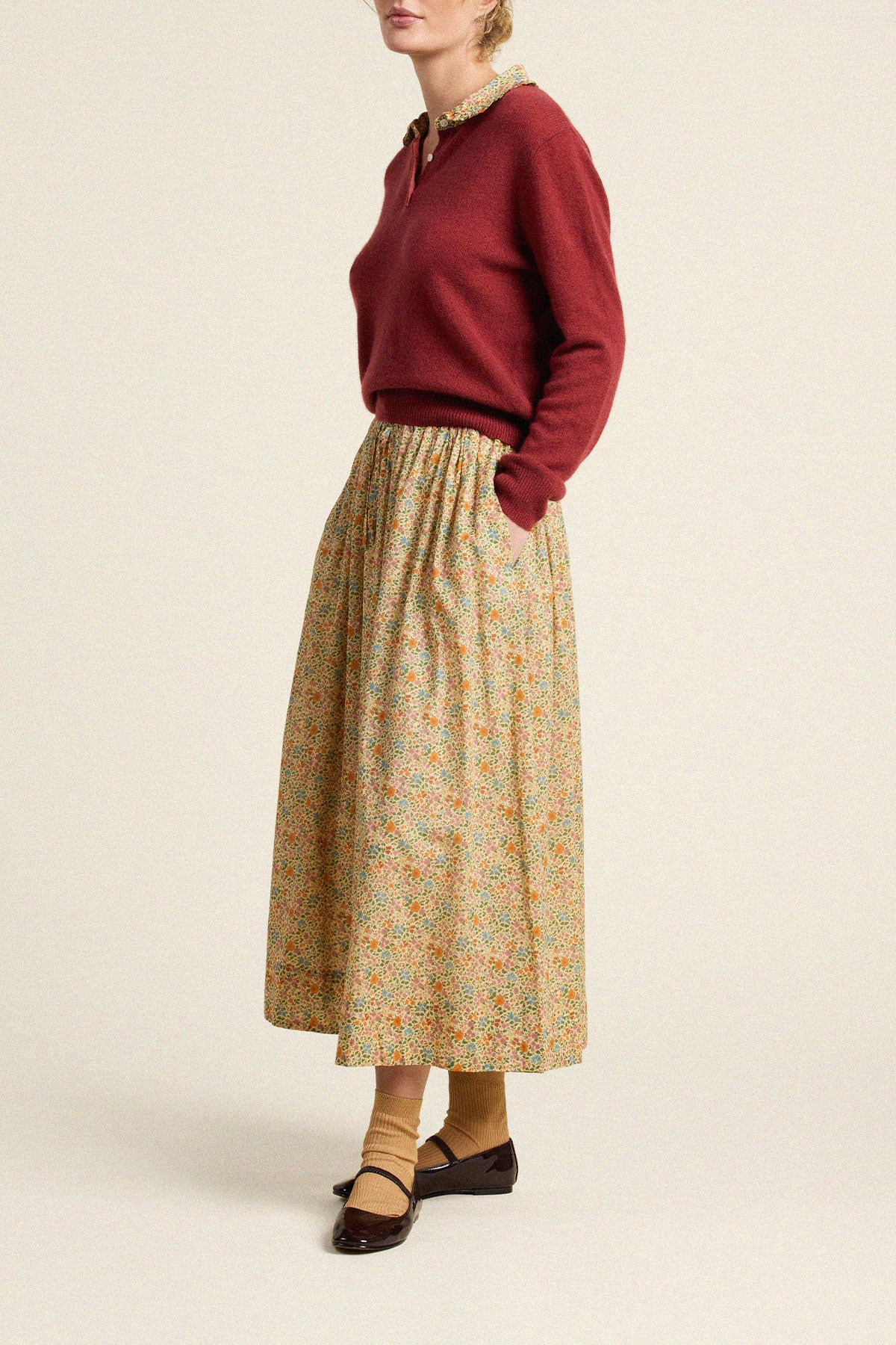 Trovata Bianca skirt in Gardenette, cotton — view 3