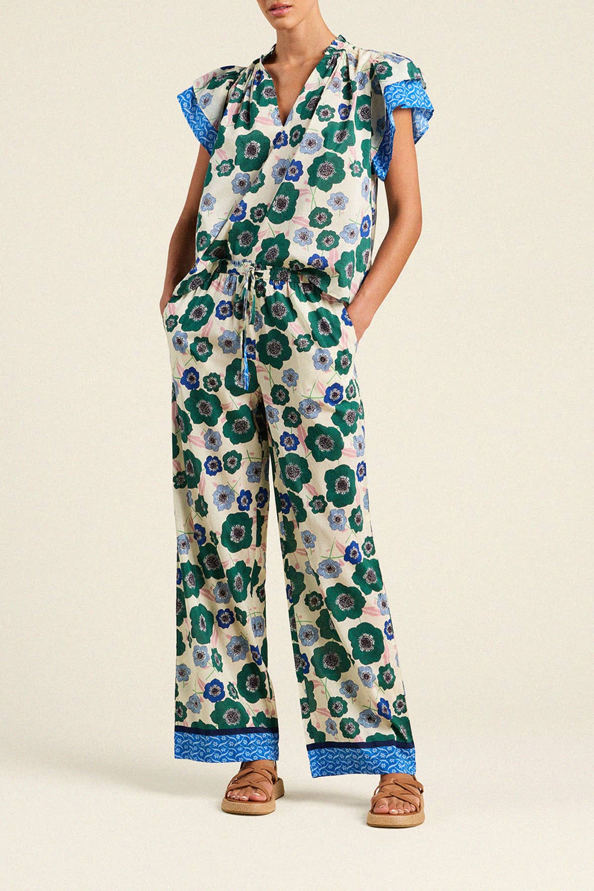 Vera Pant Green House Bloom Border