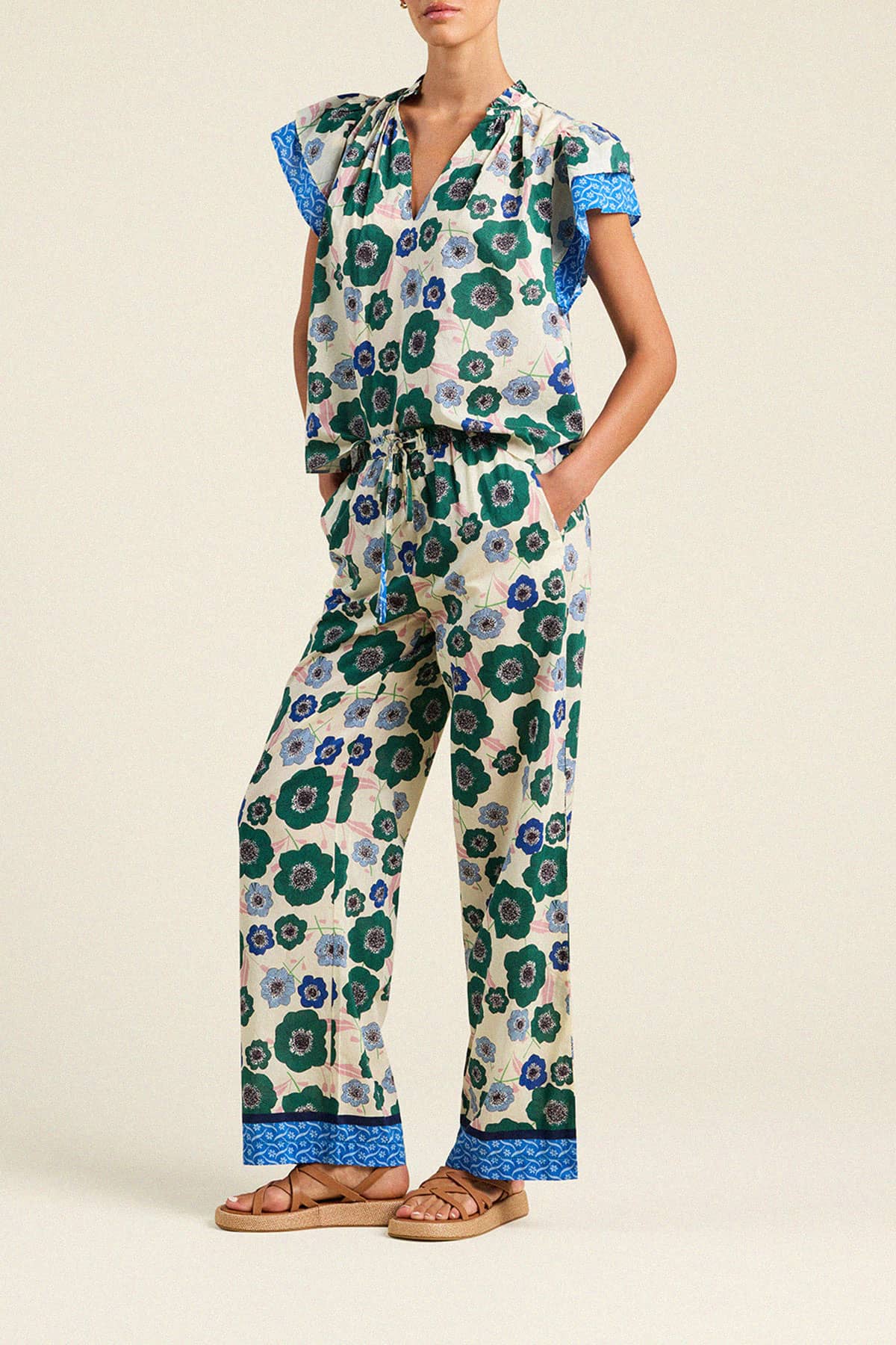 Vera Pant Green House Bloom Border