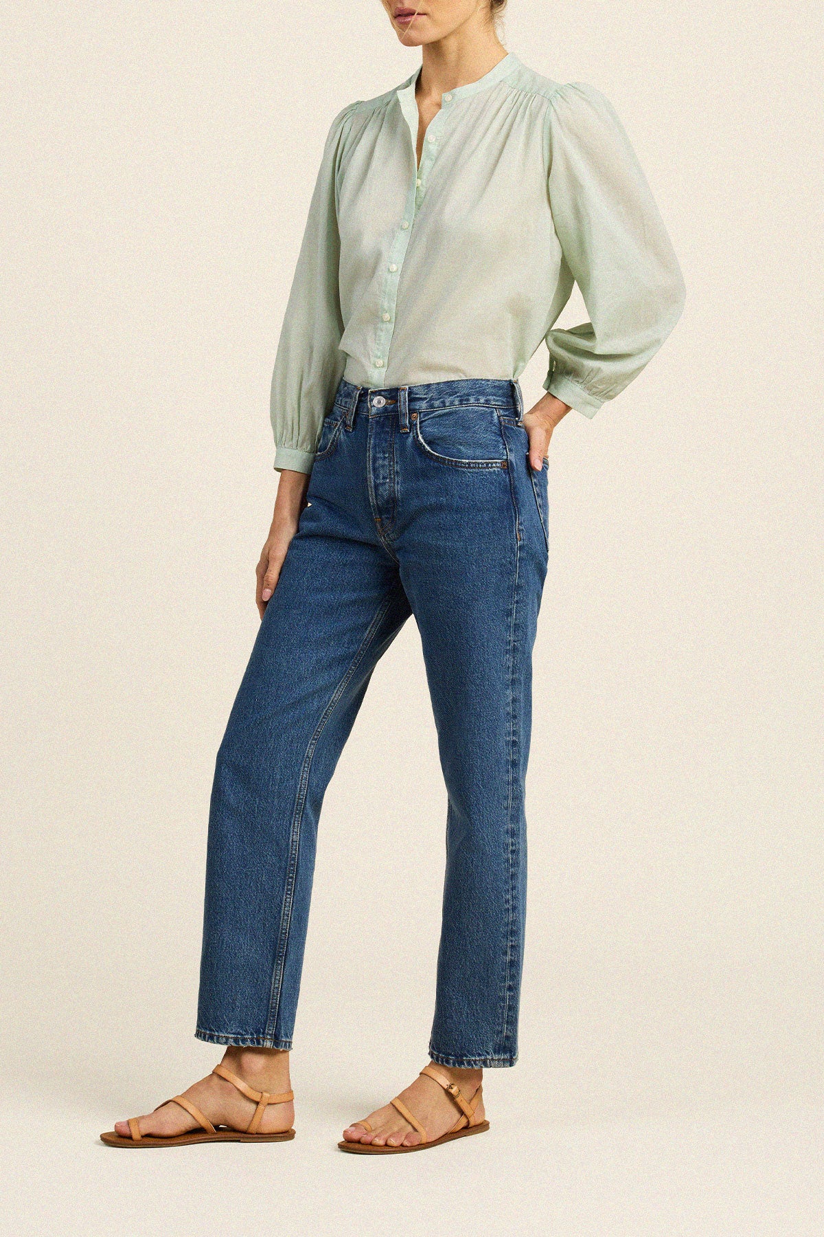 Clara Blouse Green Lilly