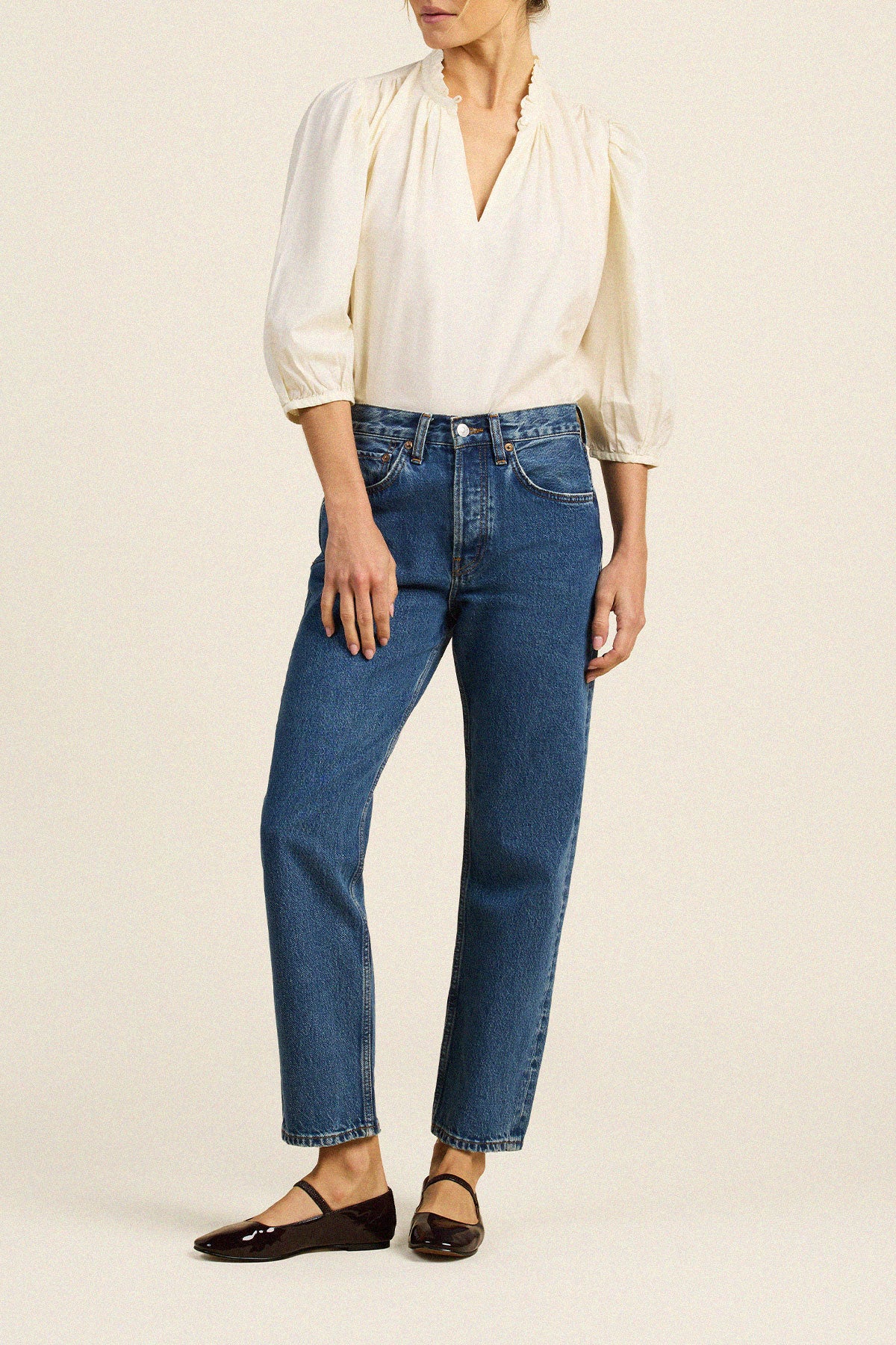 Trovata Orly blouse in Cream, cotton — view 5