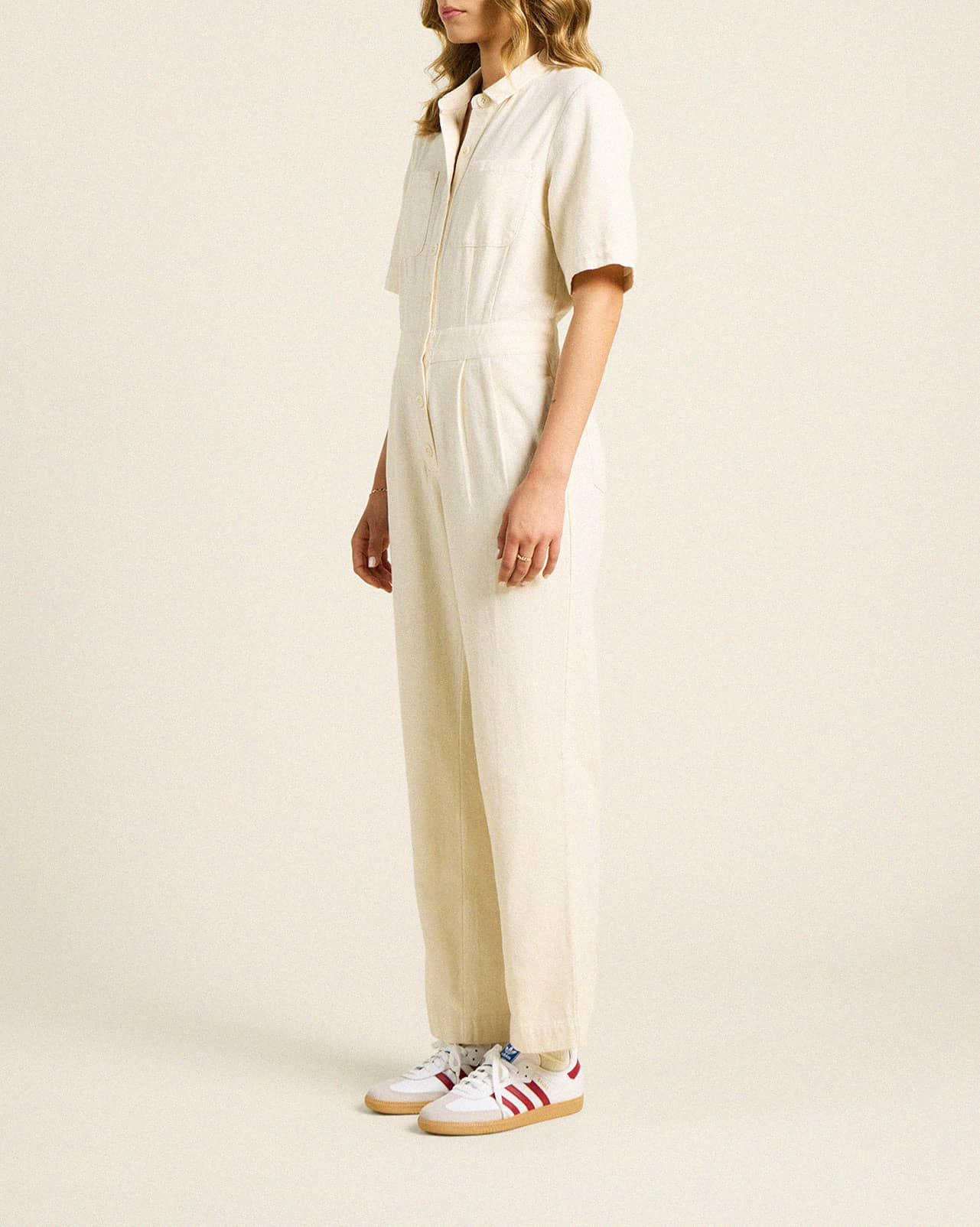 Audra Jumpsuit Ivory Twill