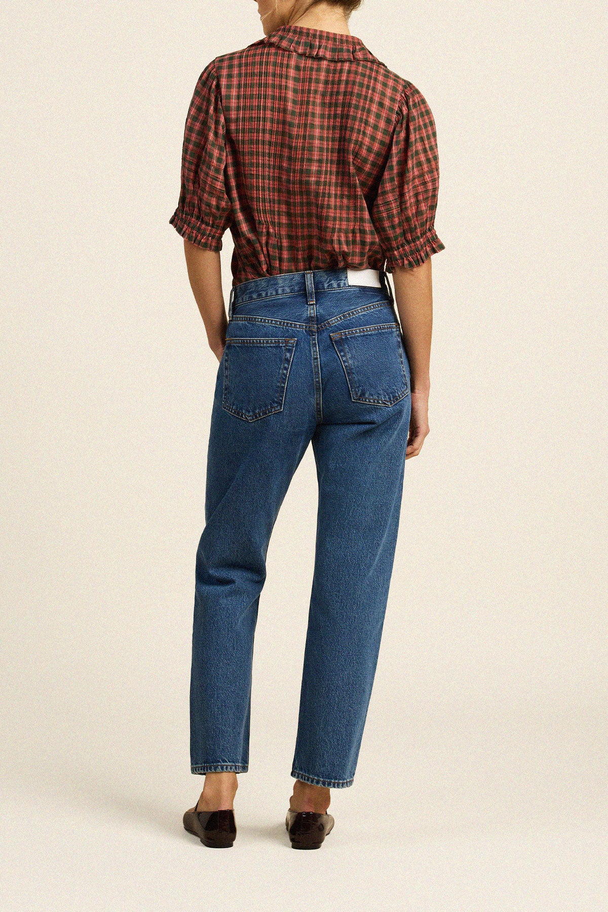 Trovata Amelie blouse in Maple Check, cotton — view 5