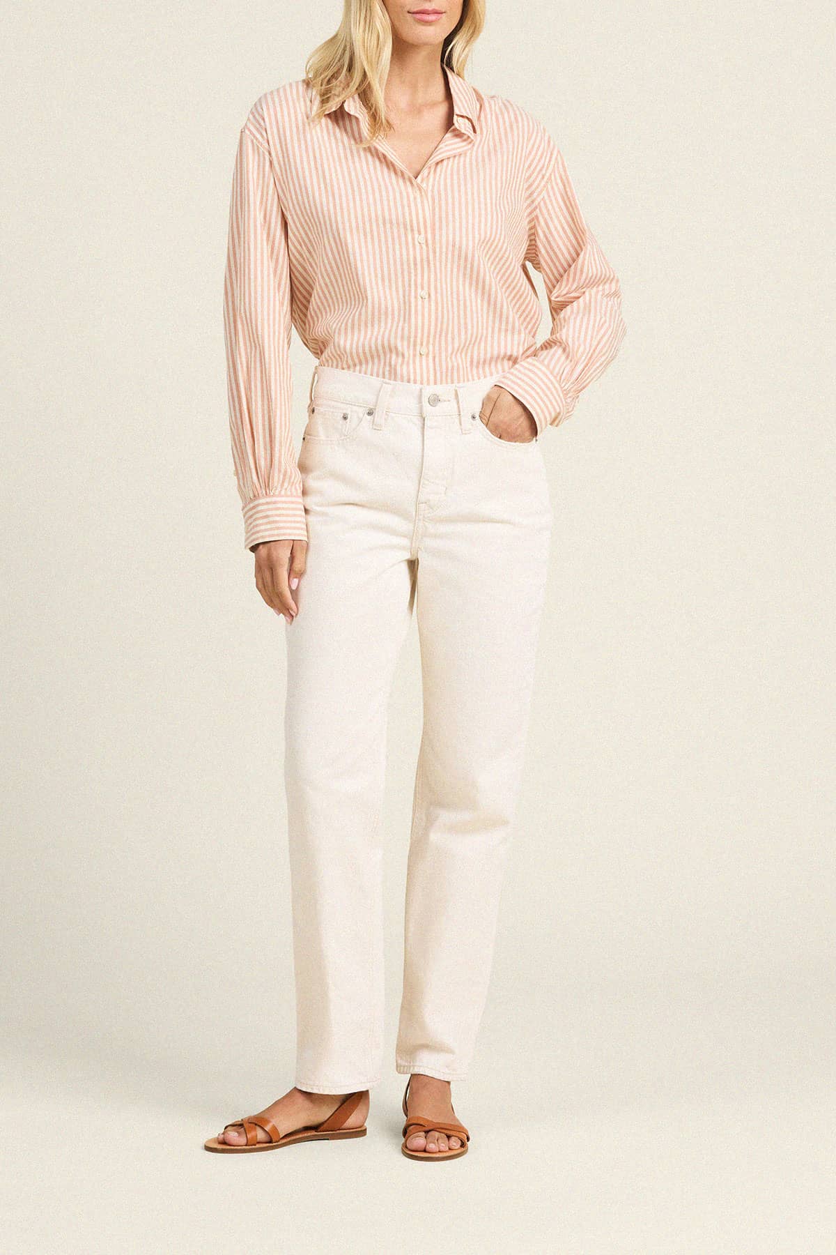 Emilia Oversized Shirt Maple Stripe