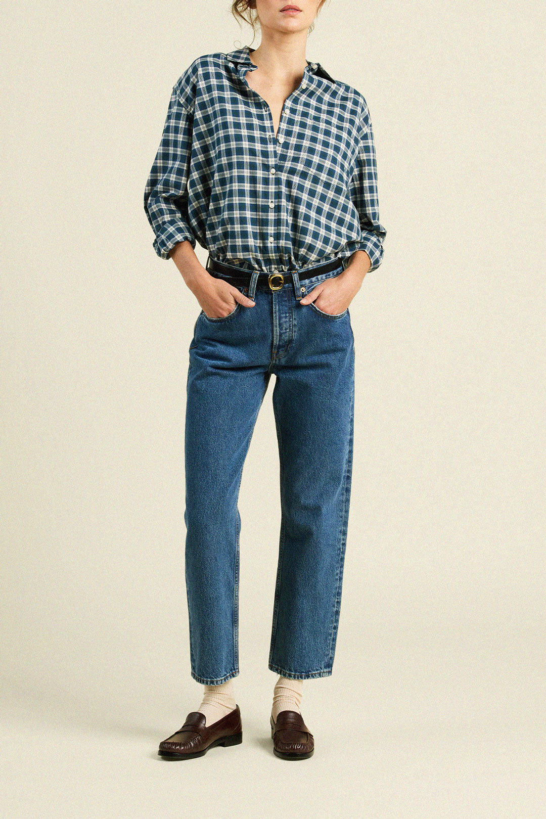 Blake Oversized Shirt Maritime Plaid