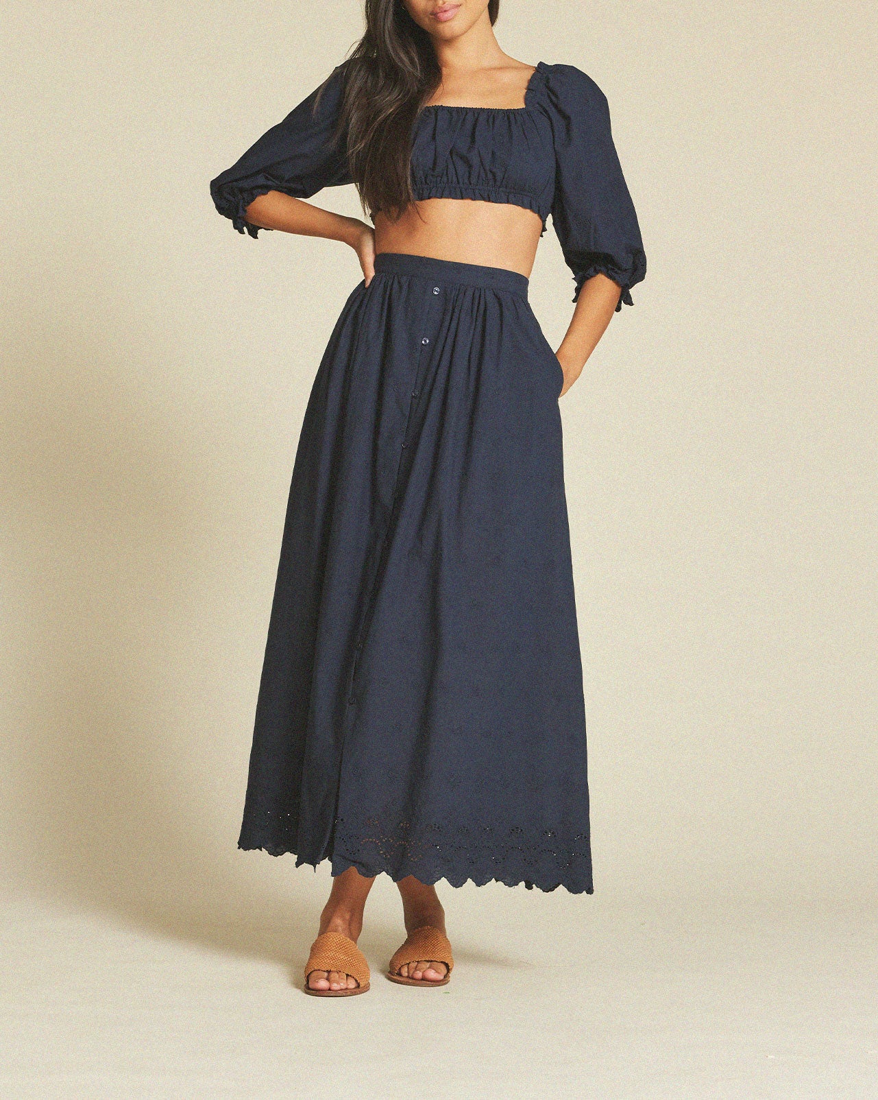 Agnes Blouse Midnight Broderie