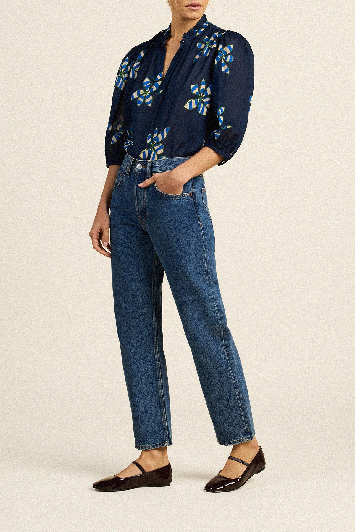 Trovata Orly blouse in Mod Botanica, cotton — view 4