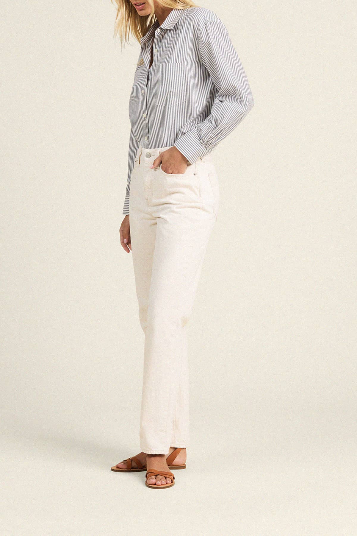 Blake Oversized Shirt Navy Stripe