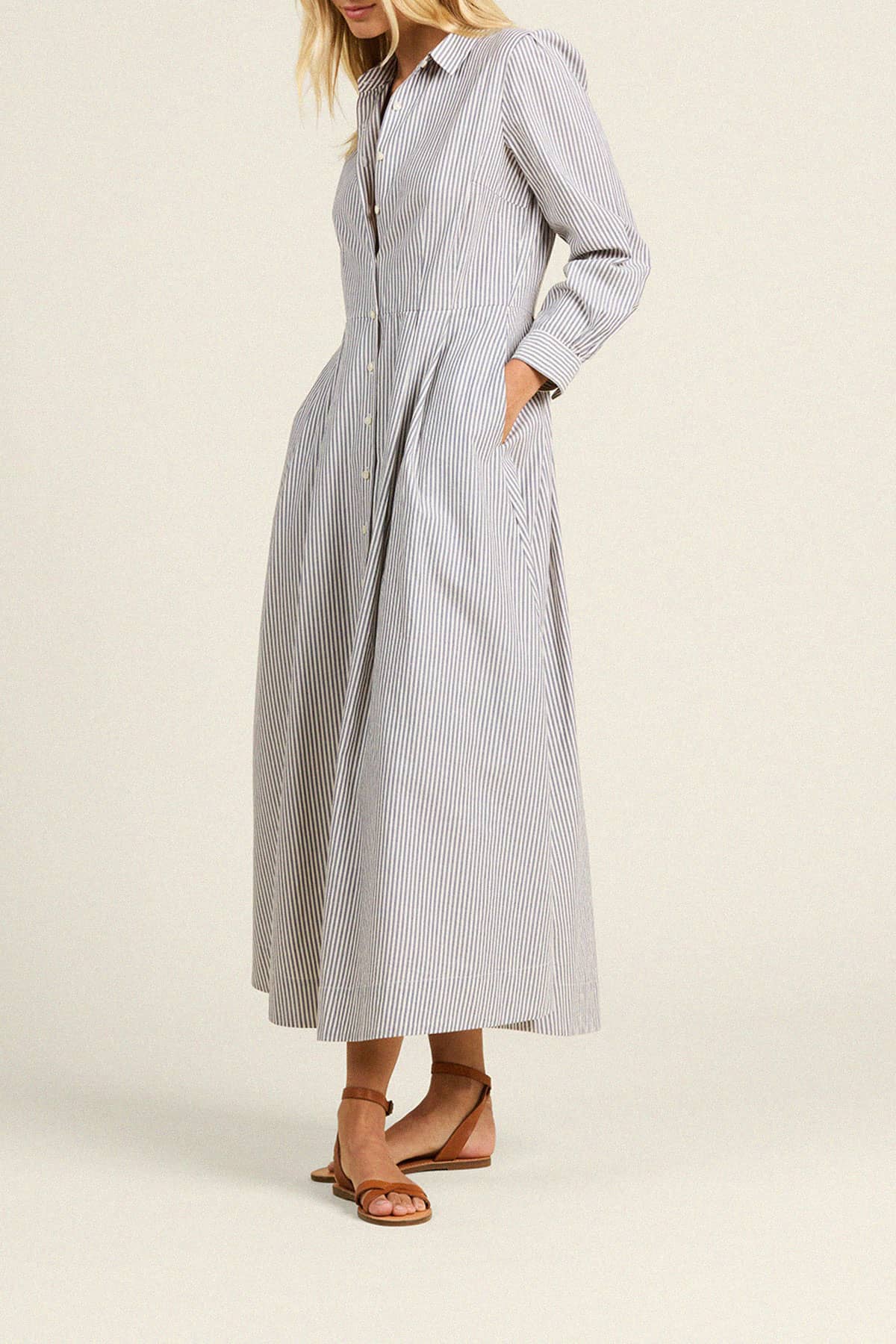 Emmelie Dress Navy Stripe