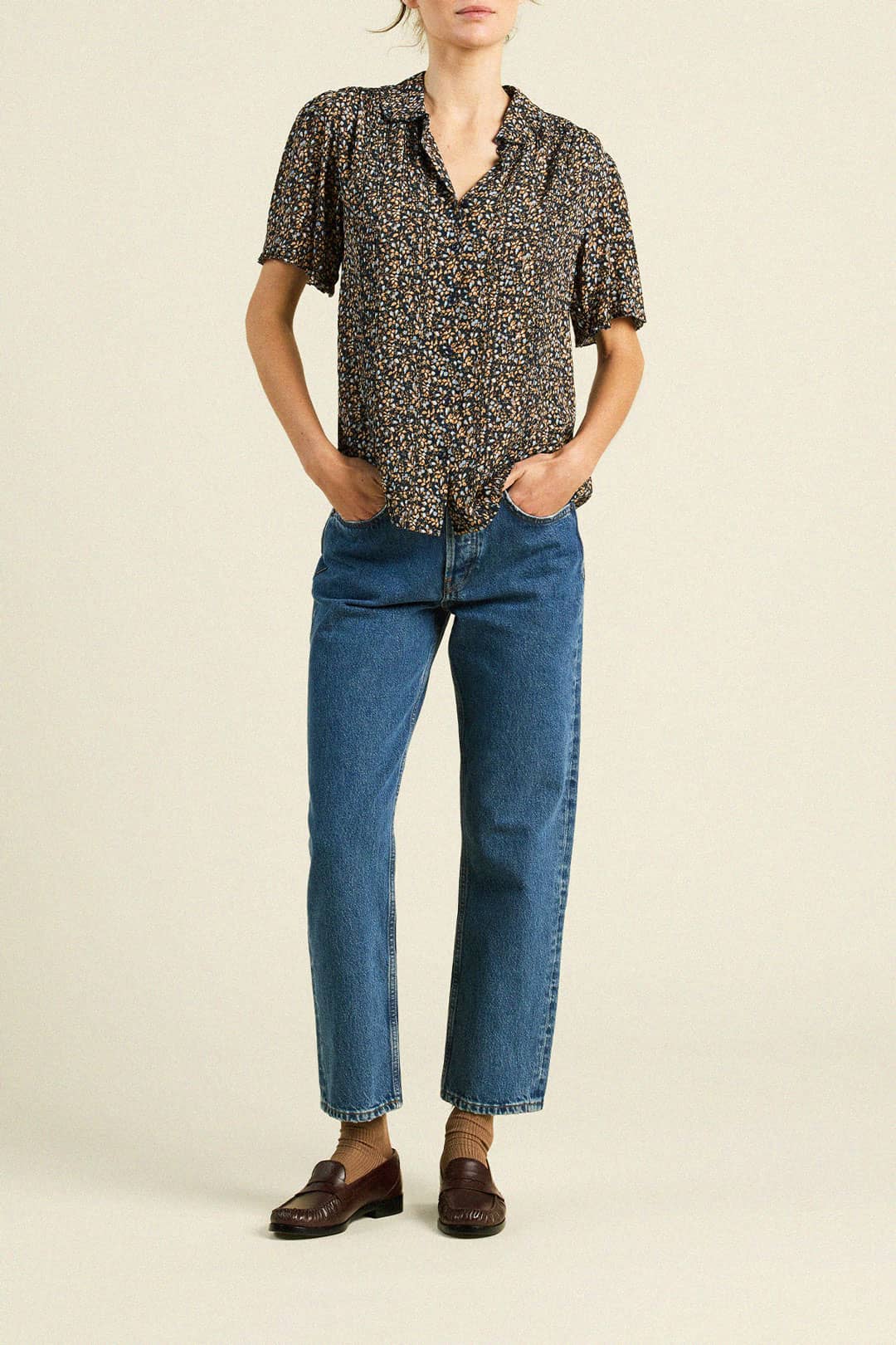 Millie Blouse Nightshadow Ditsy