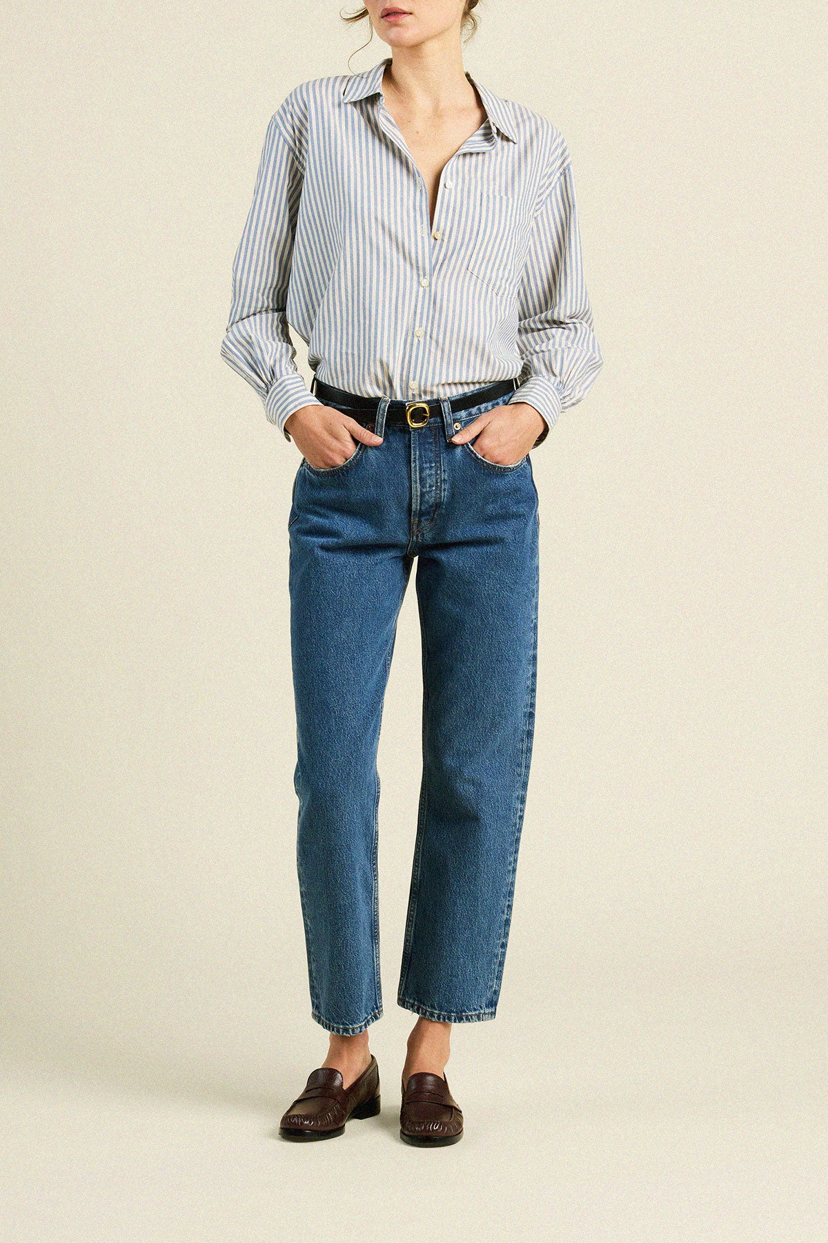 Blake Oversized Shirt Oceanview Stripe