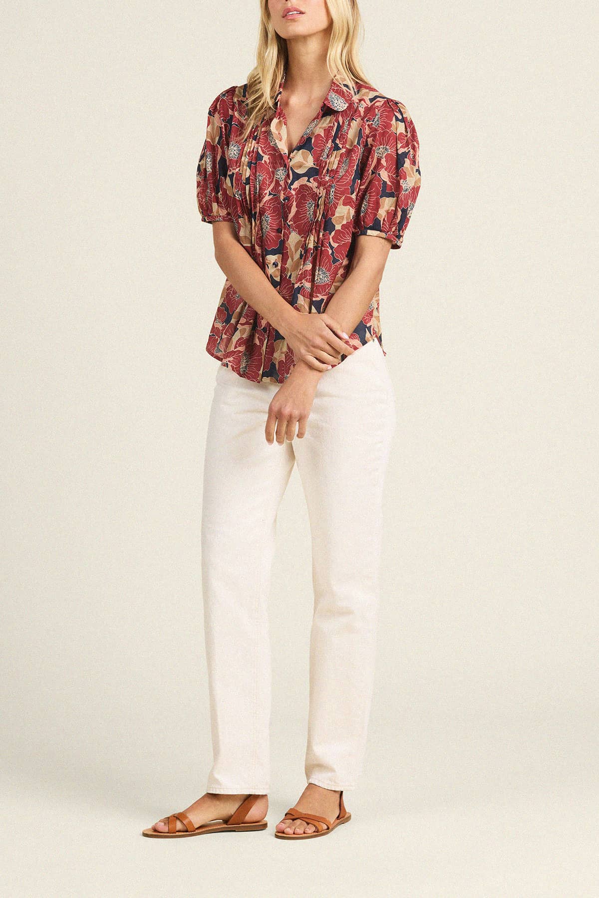 Nadine Blouse Oleander Rouge