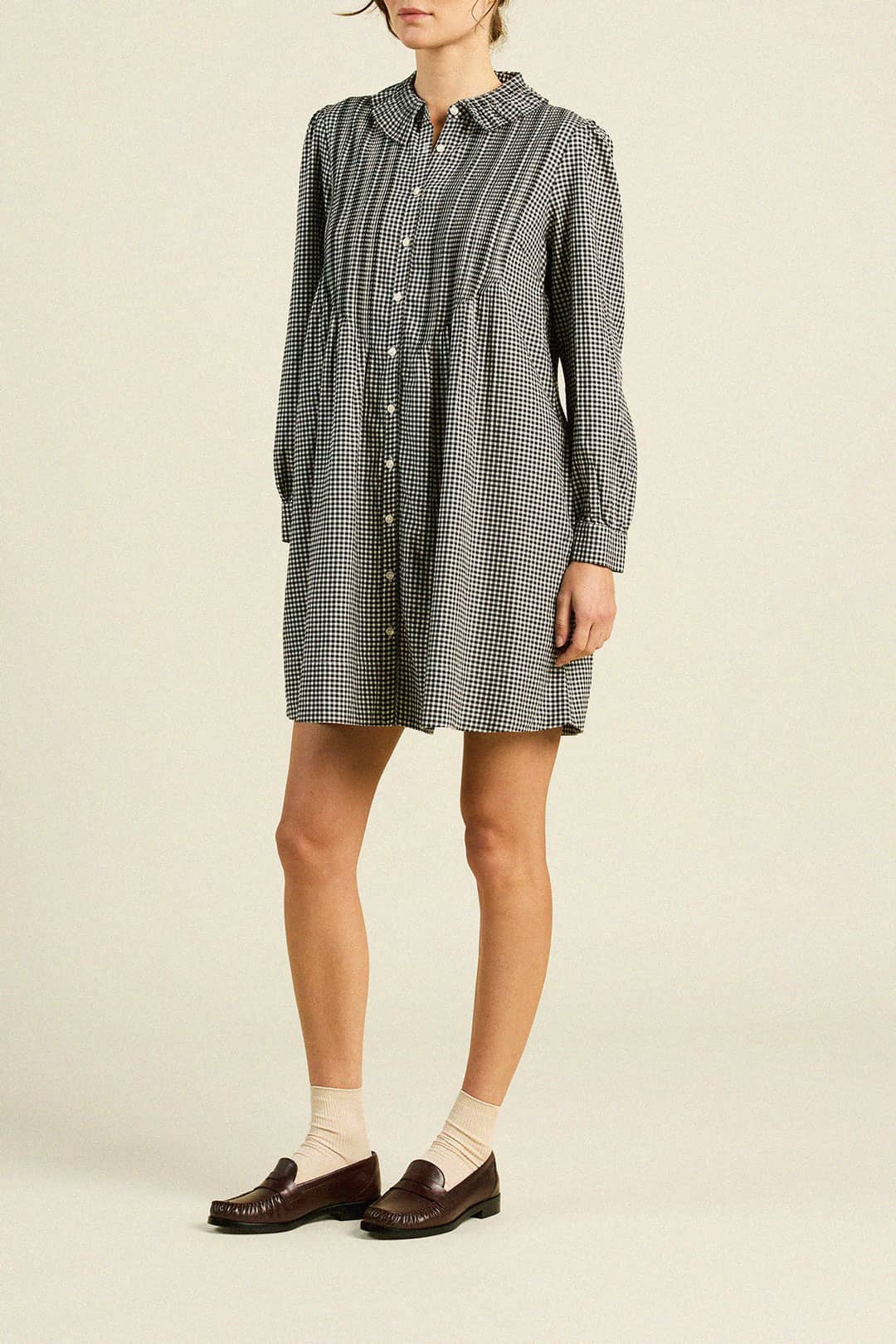 Olive Dress Onyx Check