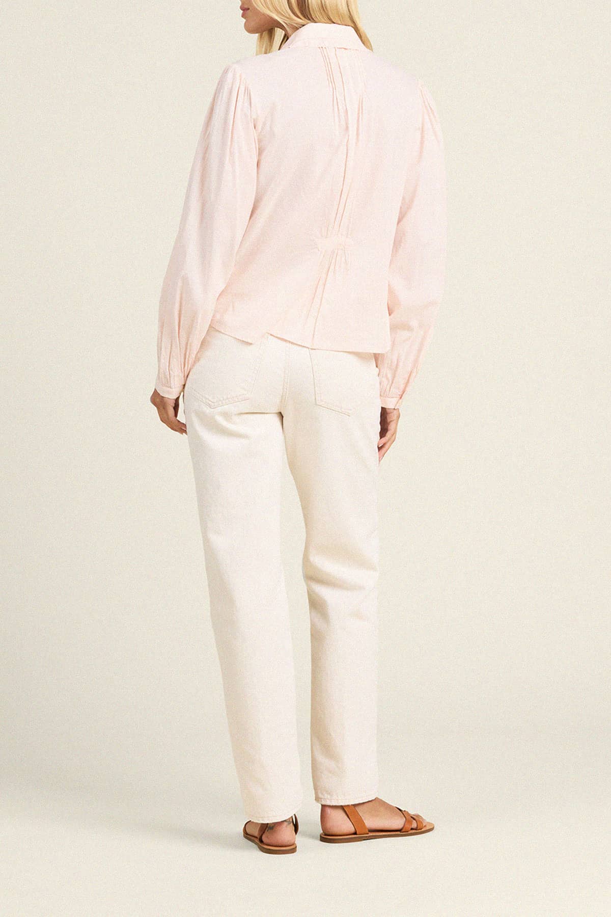 Thalia Blouse Pink Micro Stripe