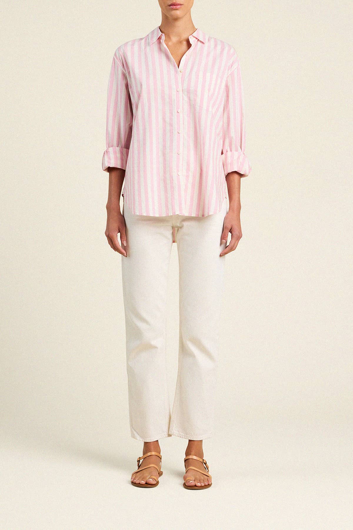 Blake Oversized Shirt Pink Stripe
