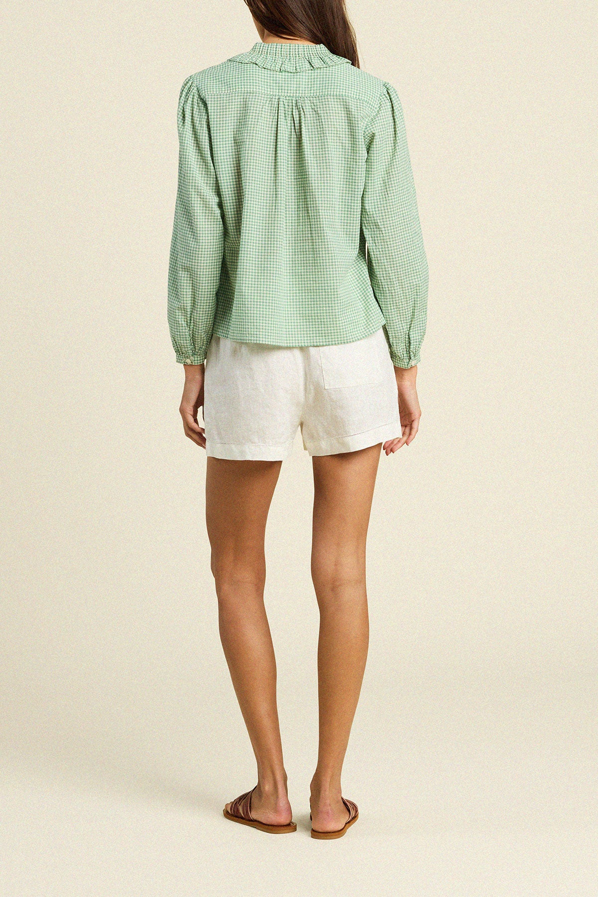 Alise Blouse Pistachio Gingham