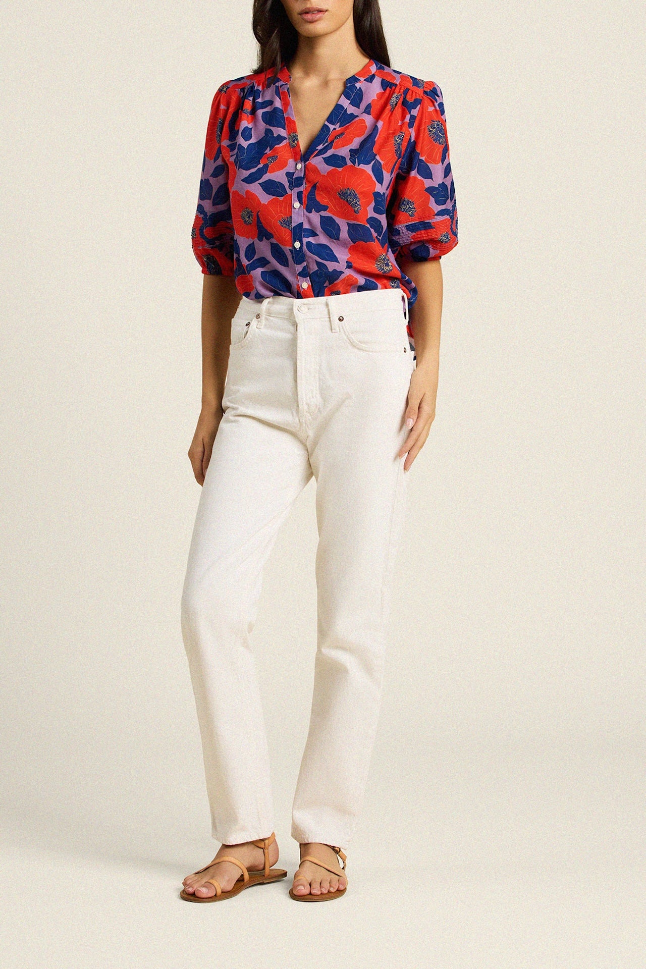 Loren Blouse Poincianna Floral