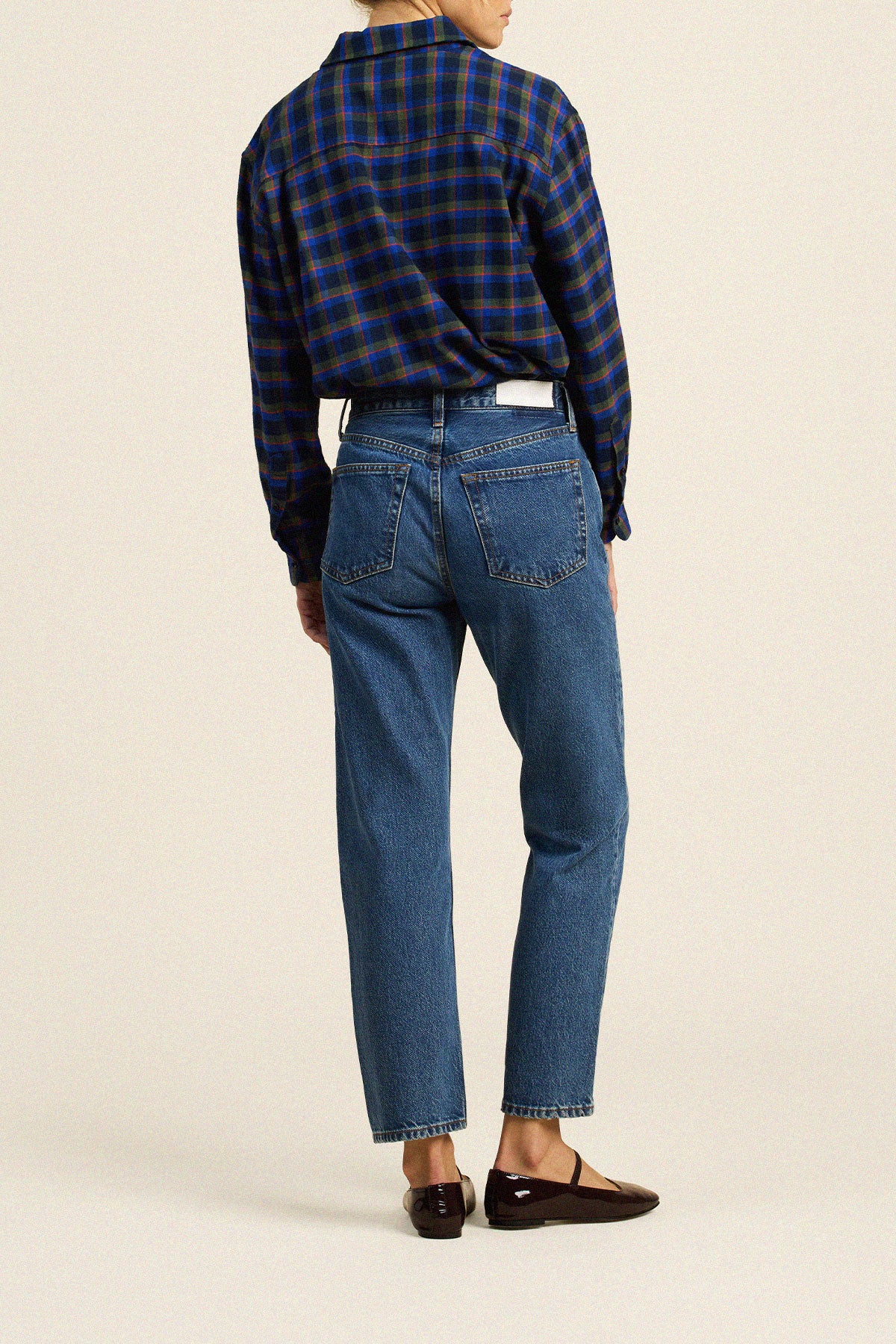 Trovata Blake oversized shirt in Winter Regatta Plaid, cotton — view 5