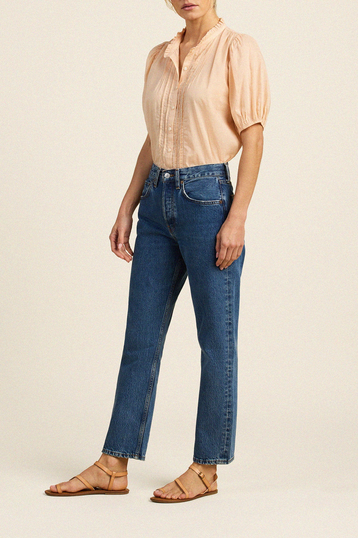 Mira Blouse Pastel Rose Tan