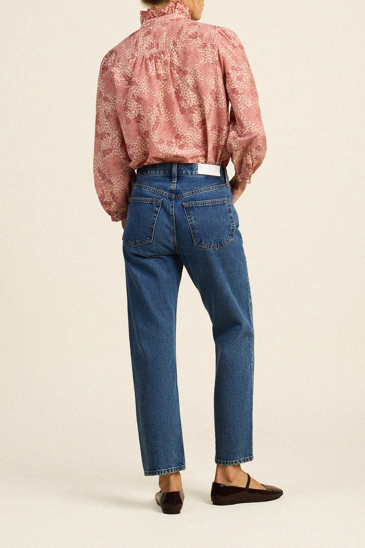 Trovata Vianne blouse in Rosewater Bloom, cotton-silk blend — view 4