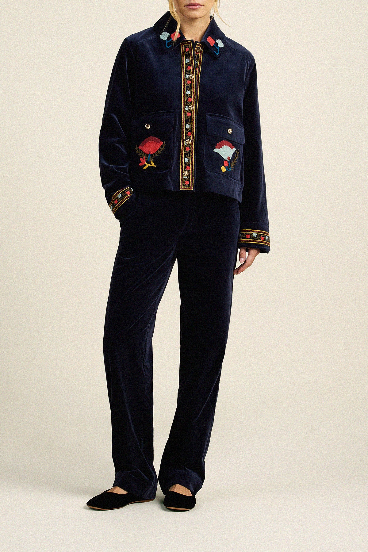 Trovata Atlas jacket in Dark Sapphire, cotton — view 4