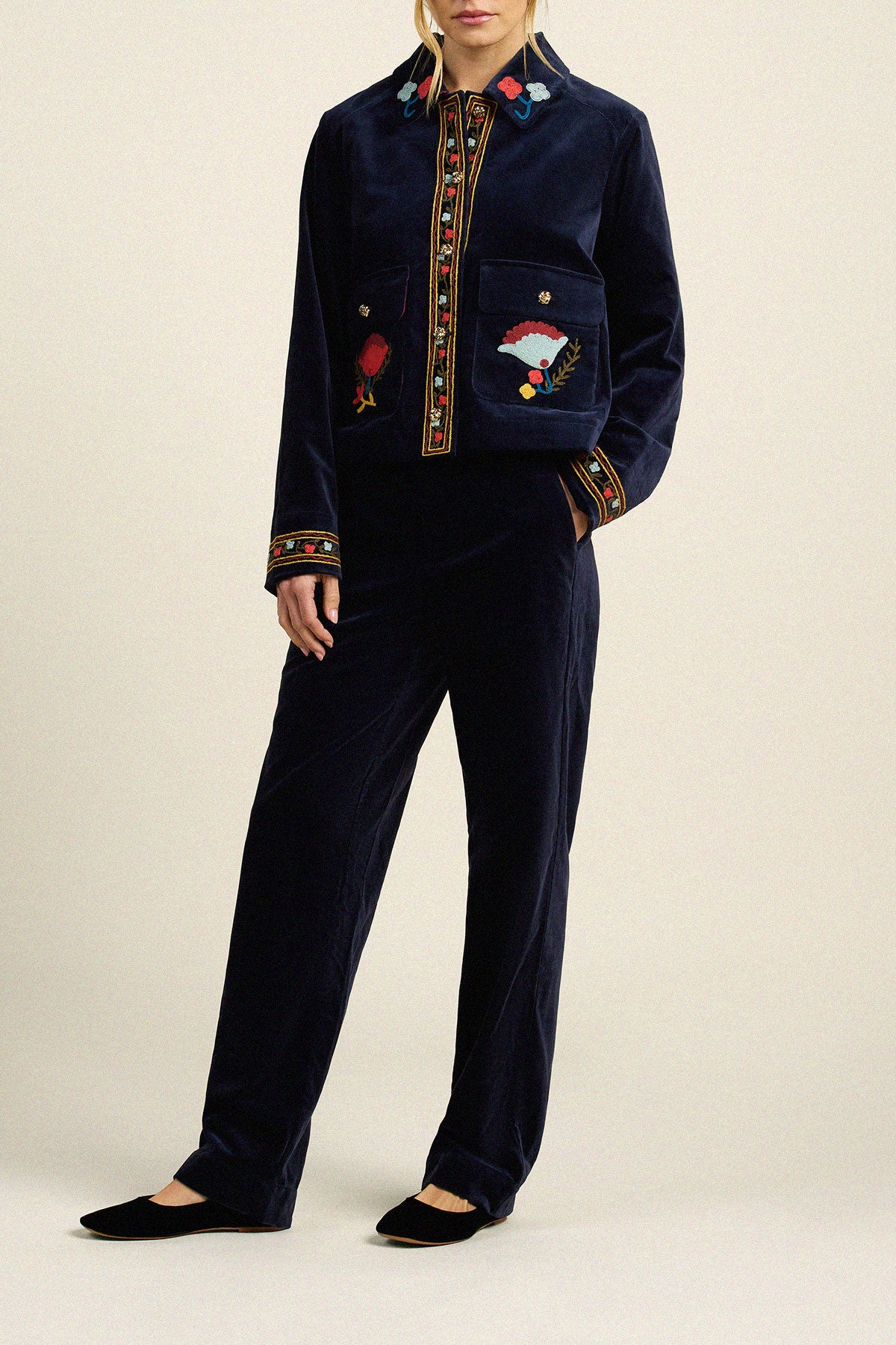 Trovata Atlas jacket in Dark Sapphire, cotton — view 5