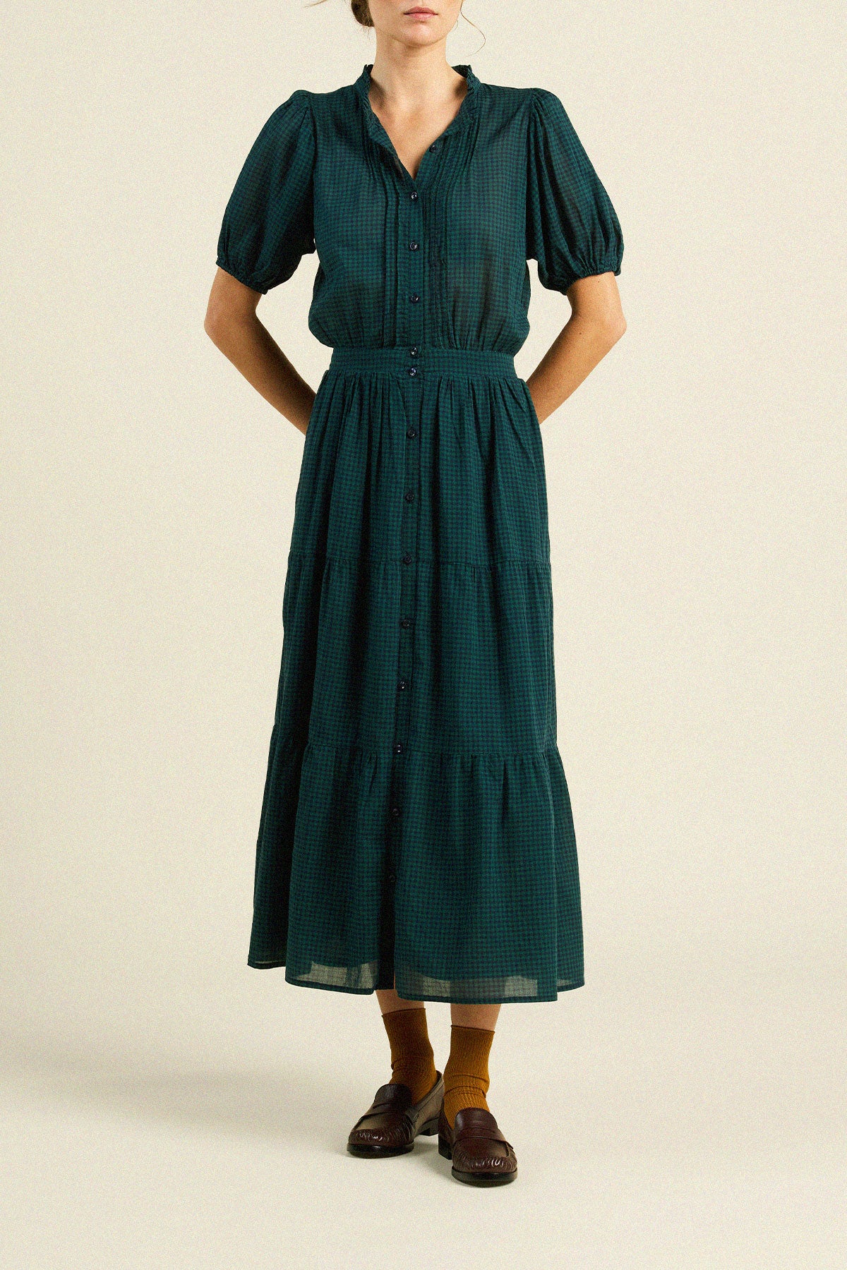 Blair Dress Sea Pine Check