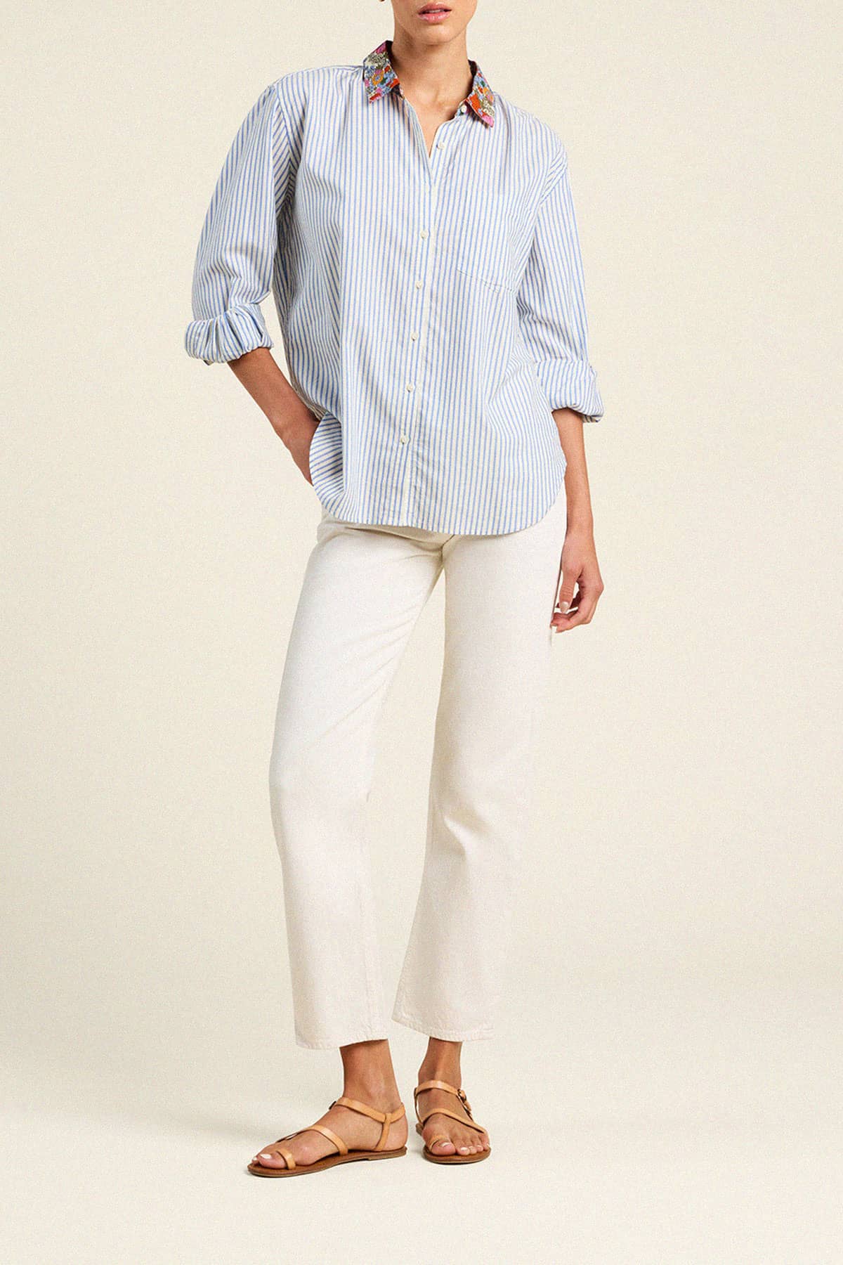 Blake Oversized Shirt Seaside Stripe
