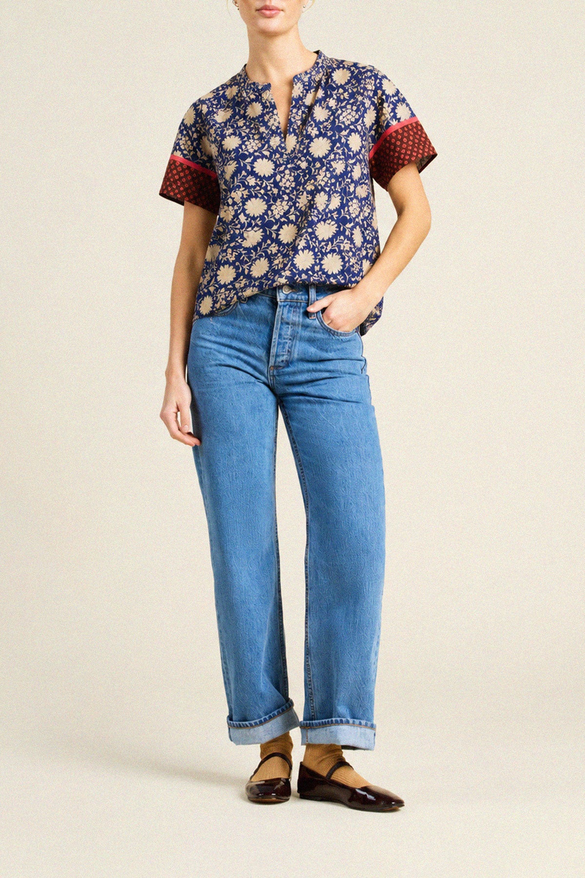Alana Blouse in Shadowfield | Trovata