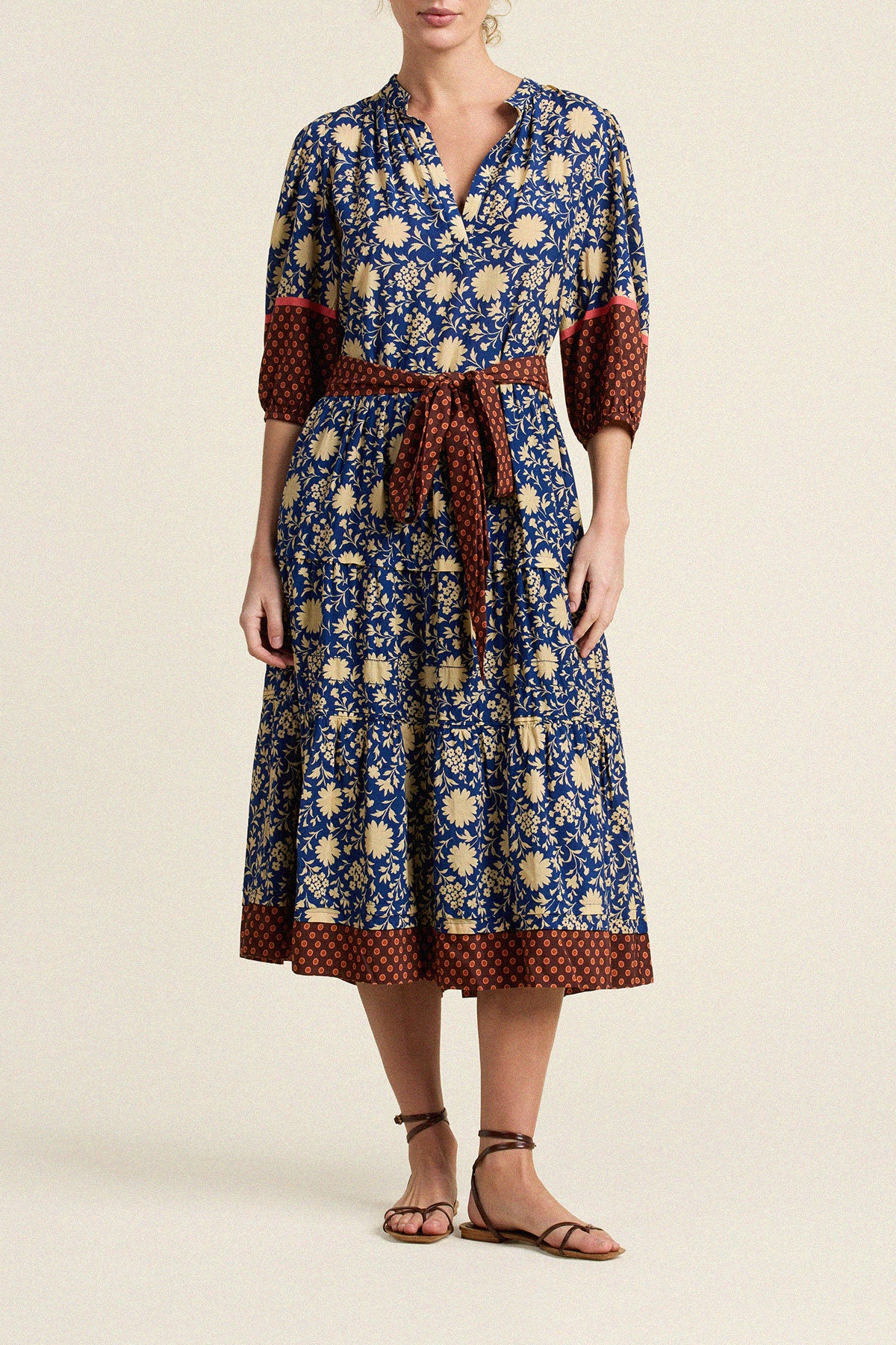 Trovata Devon dress in Shadowfield, cotton-viscose blend — view 3