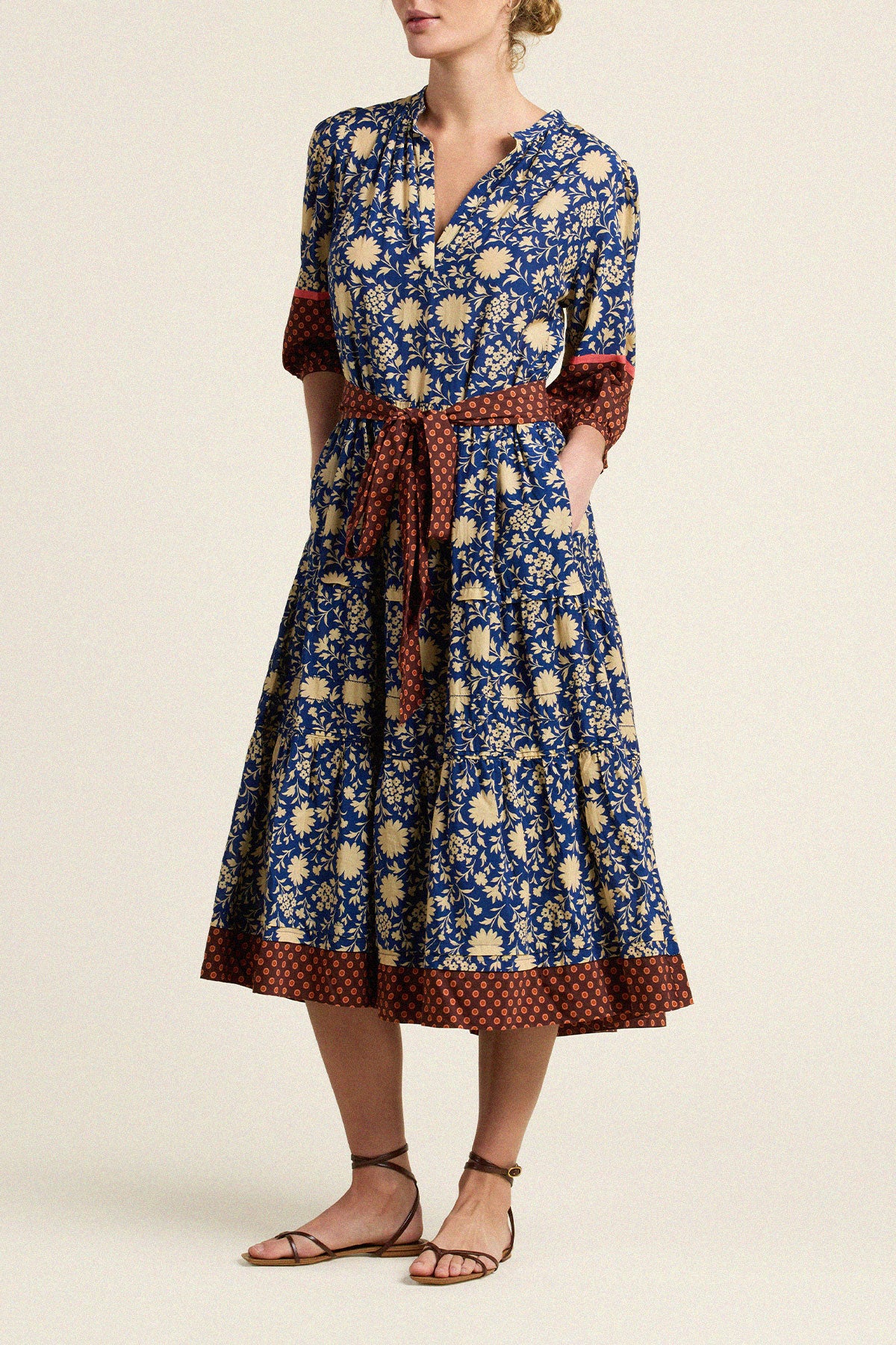 Trovata Devon dress in Shadowfield, cotton-viscose blend — view 4
