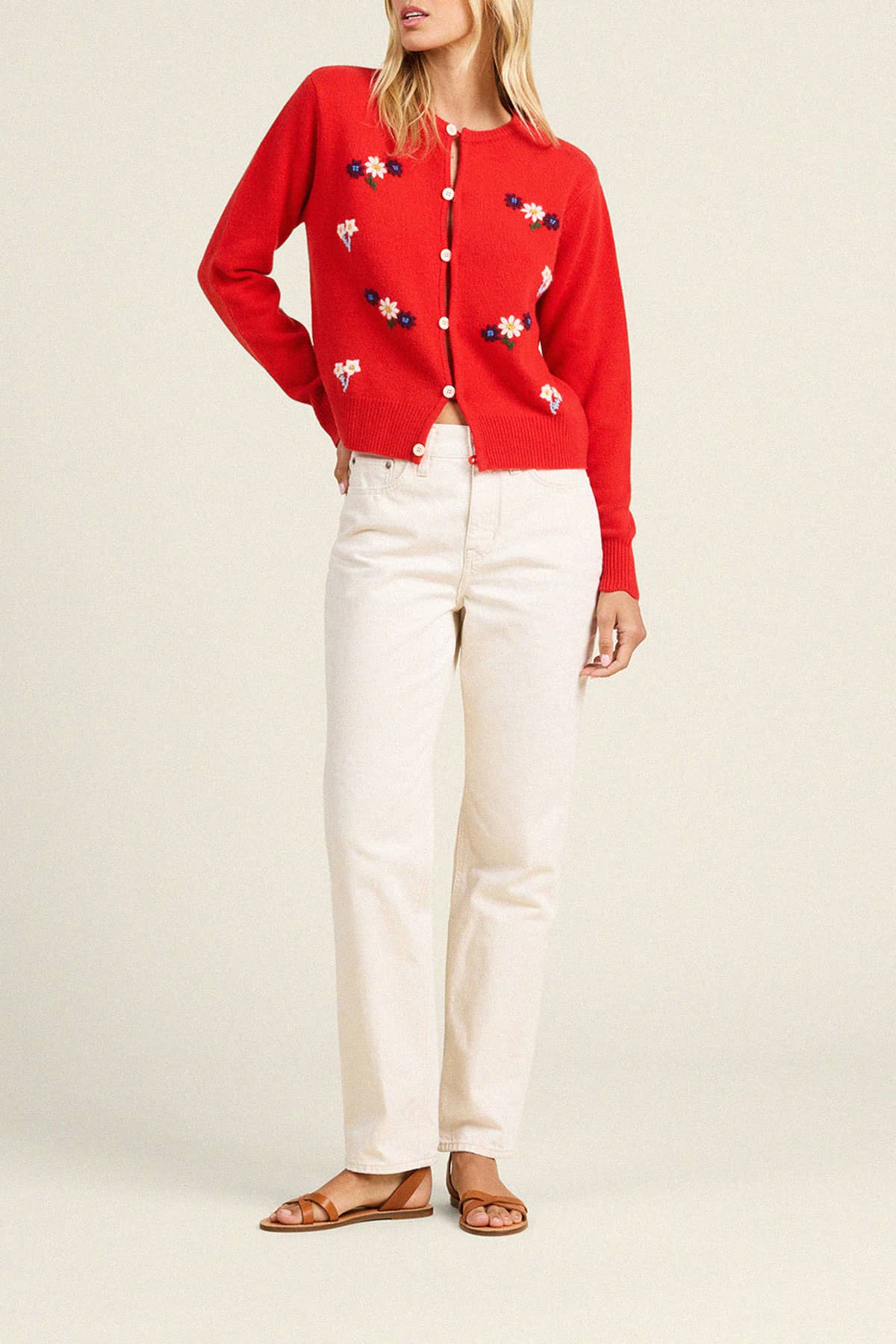 Loretta Cardigan Red