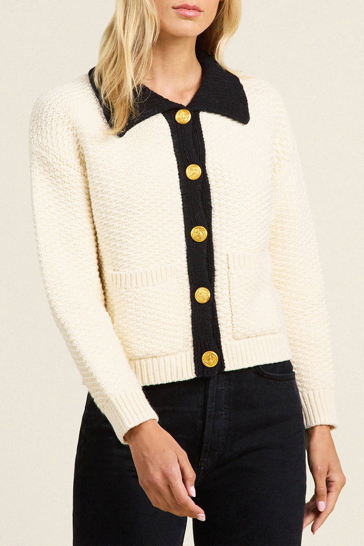Posey Sweater Jacket Antique White