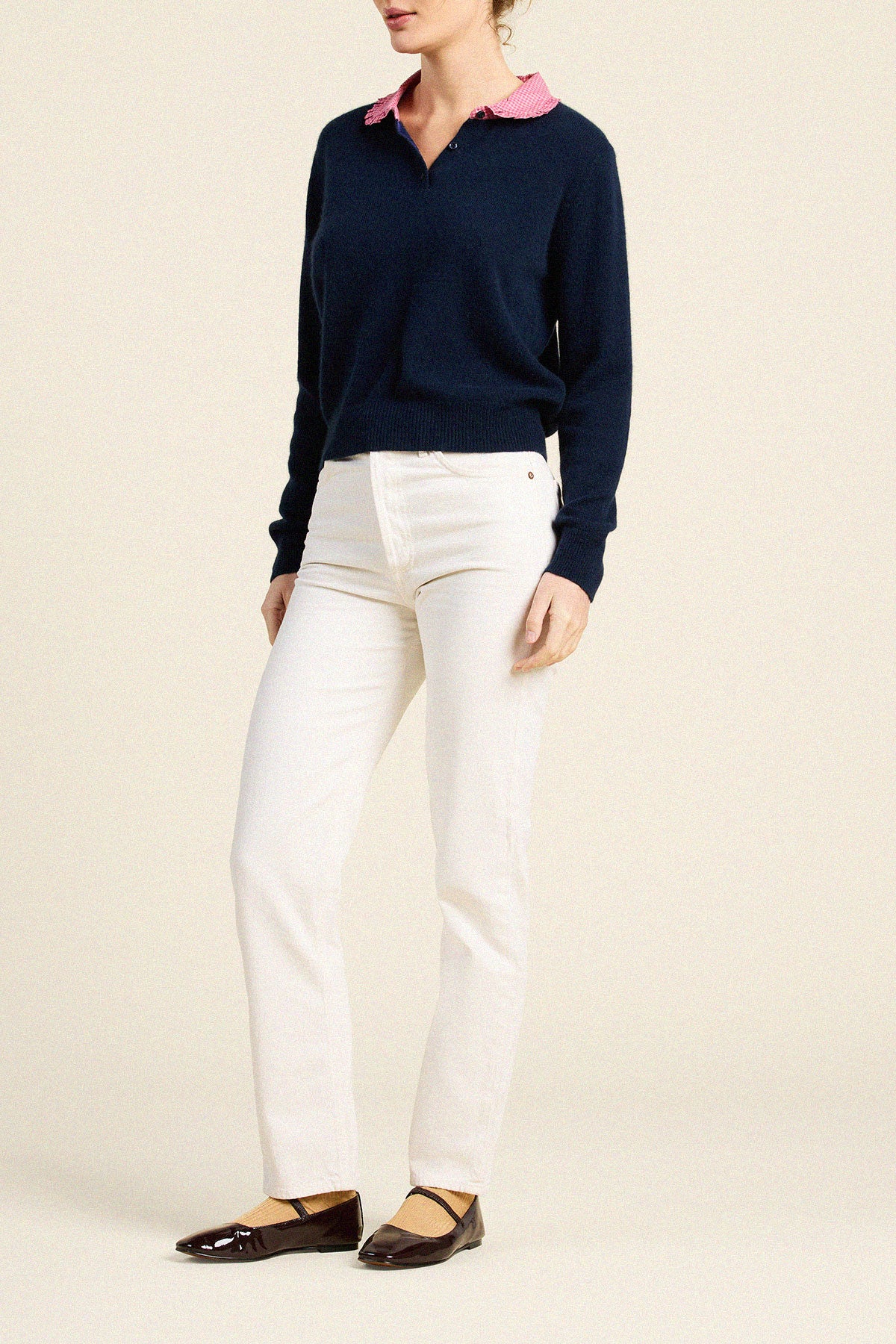 Trovata Clementine sweater in Navy, cashmere — view 4