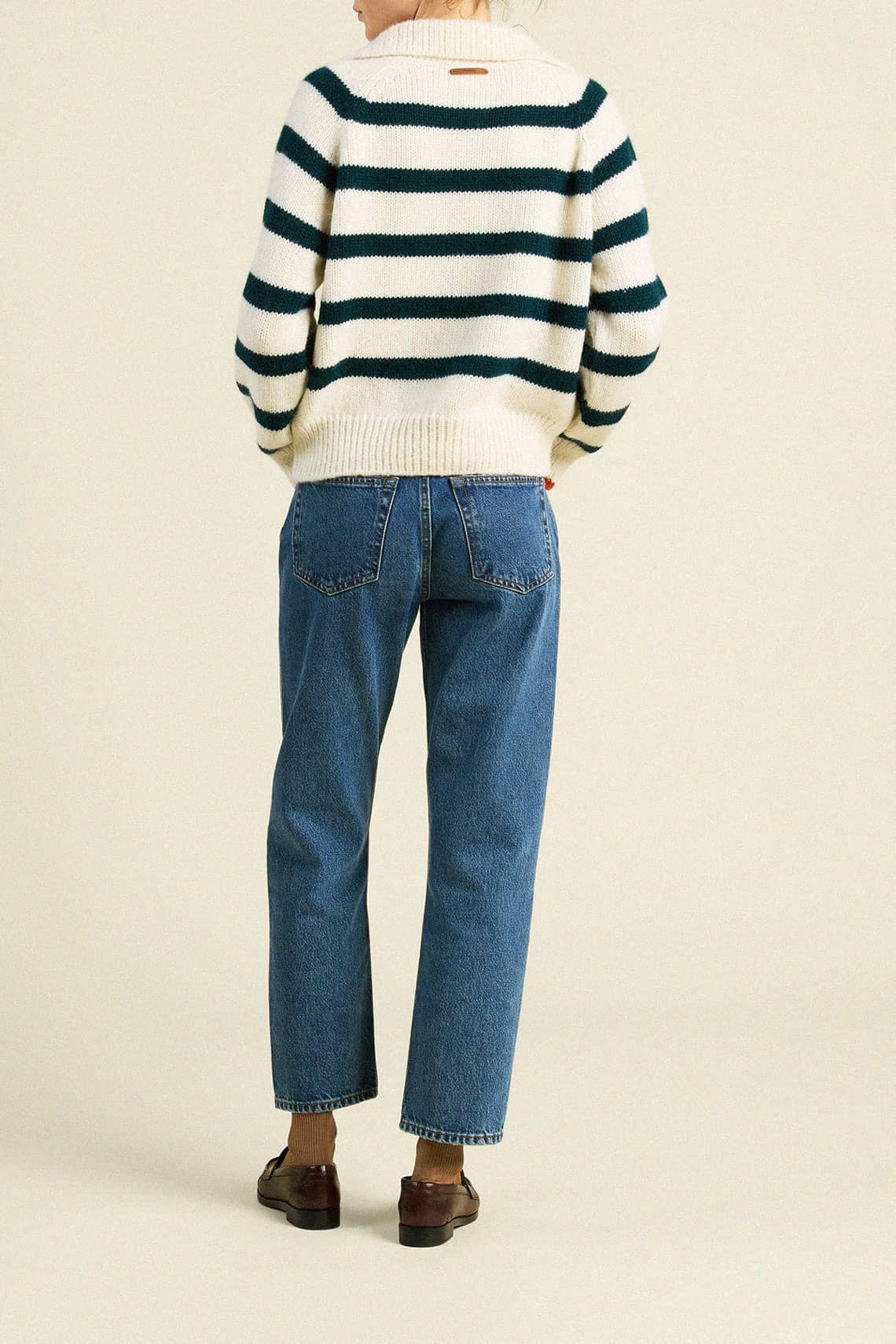 Juneau Sweater Teal Stripe