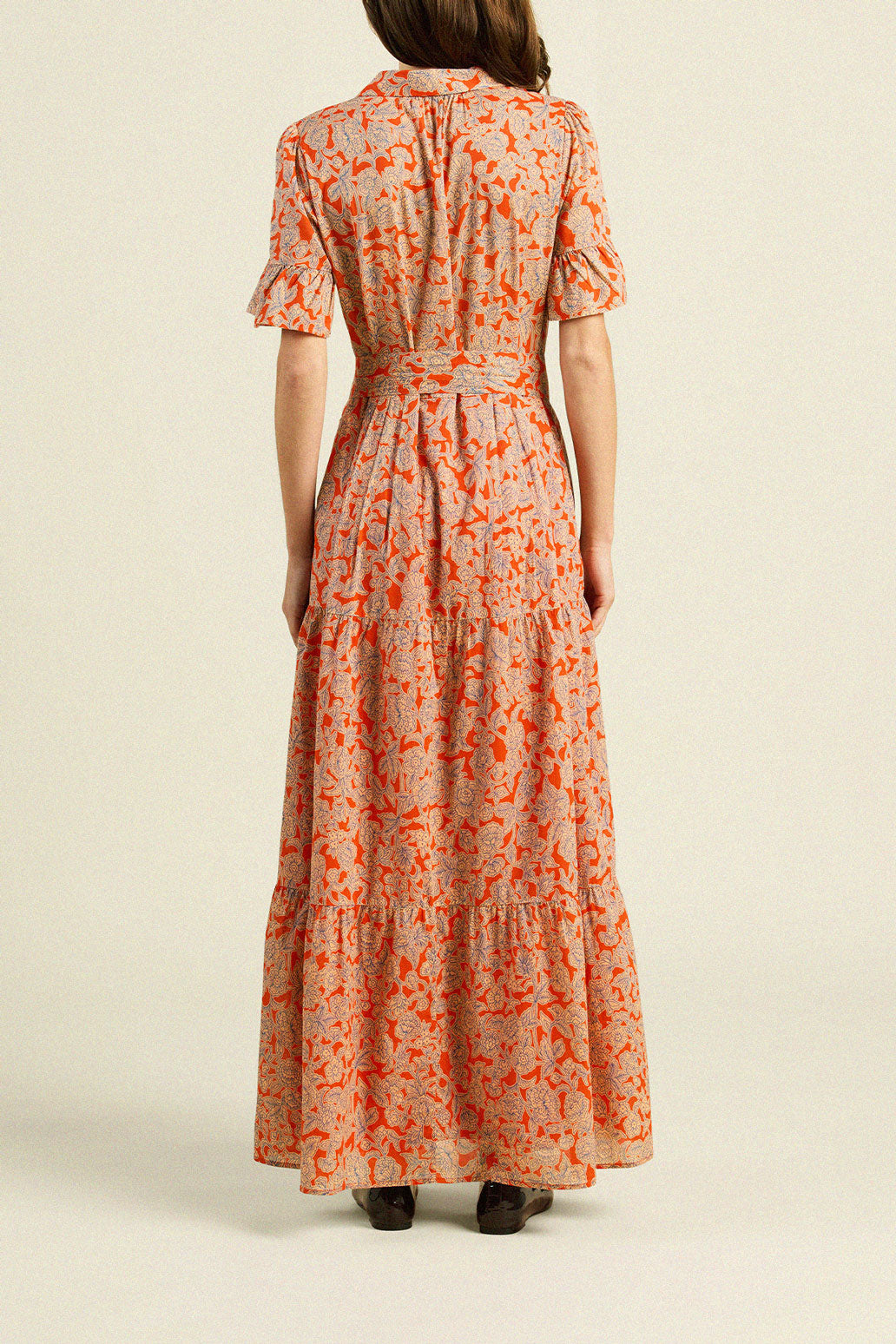 Martine Dress Vermilion Vine