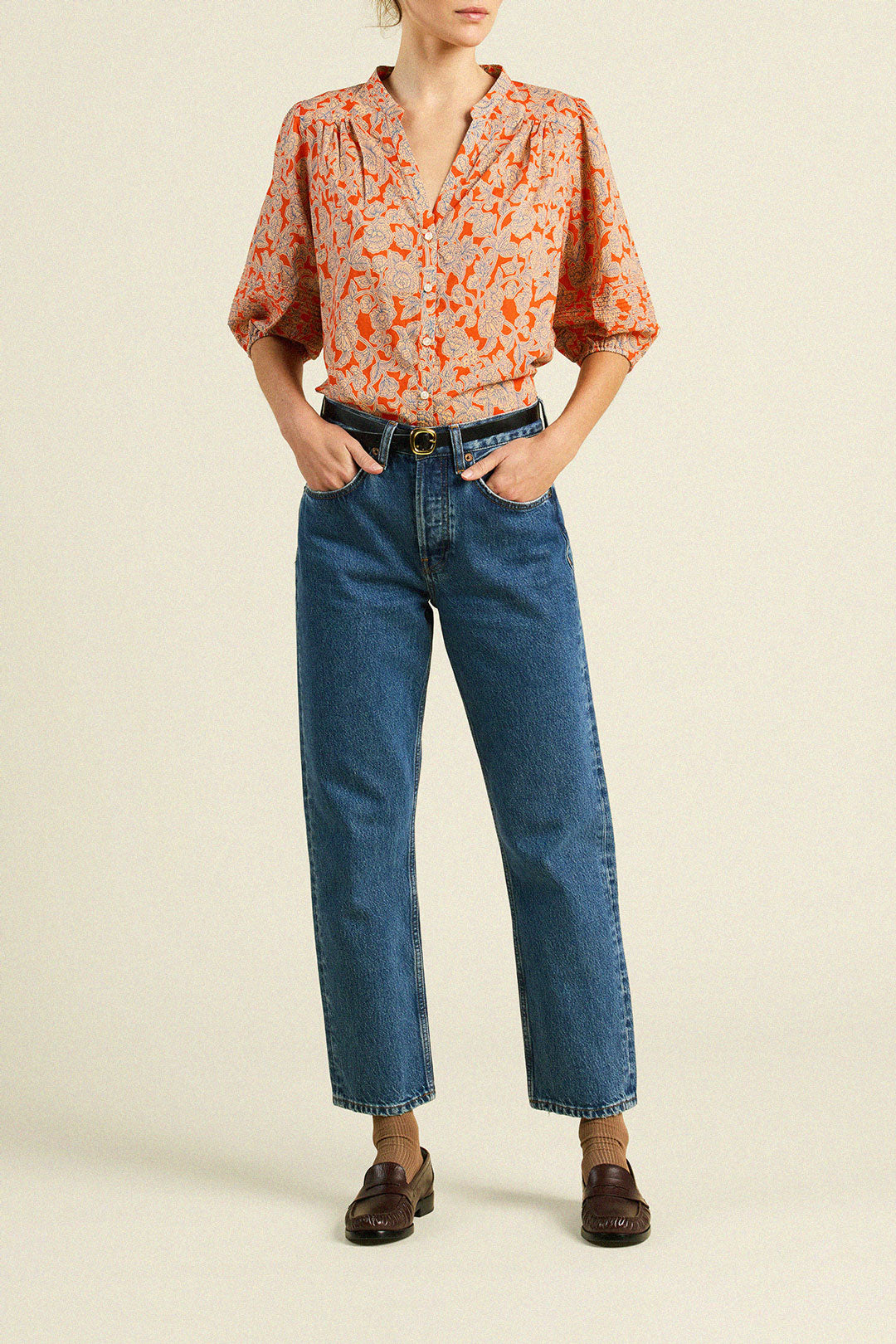 Loren Blouse Vermilion Vine