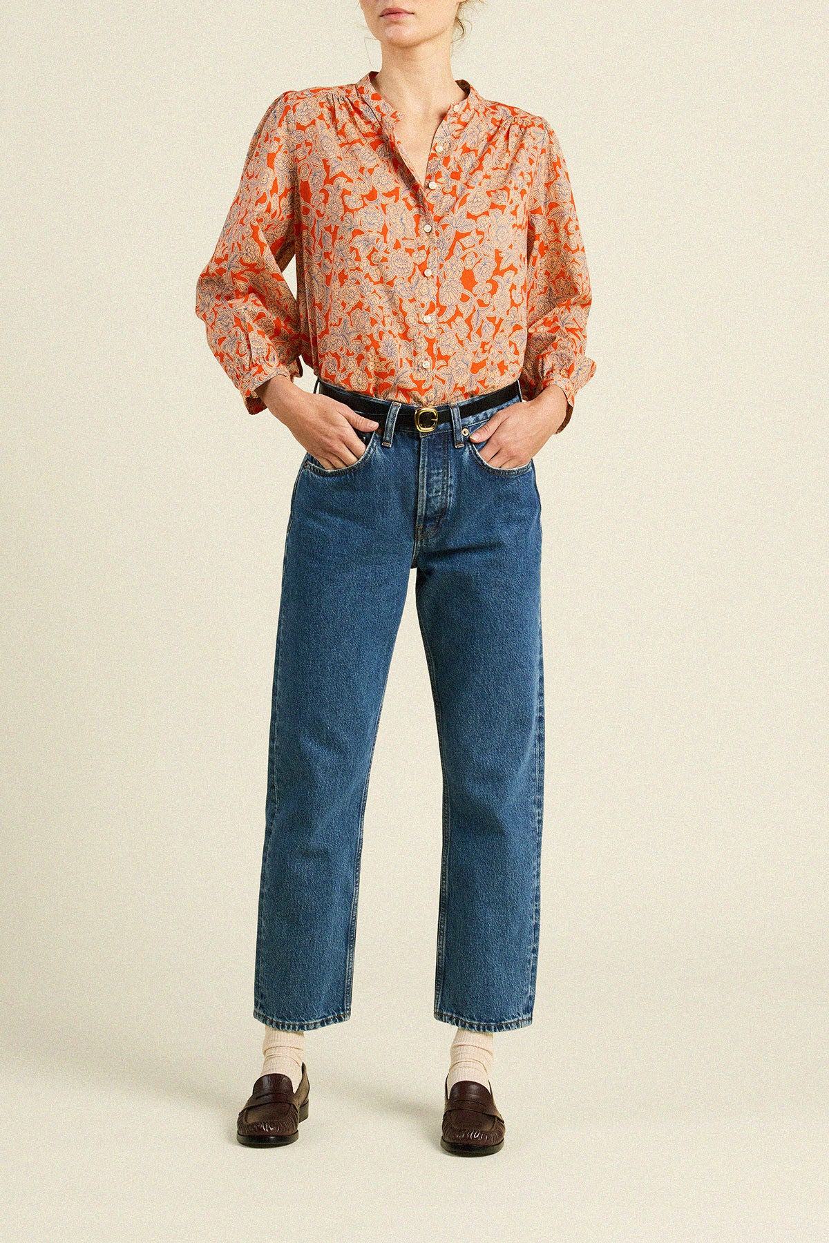 Clara Blouse Vermilion Vine