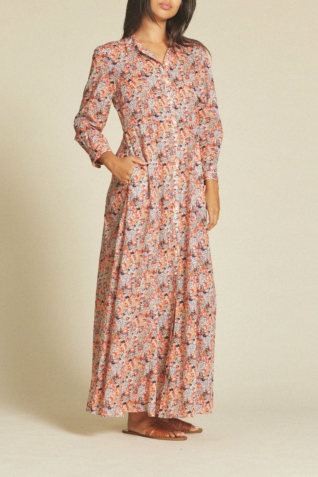 Eliot Dress Vino Daisies