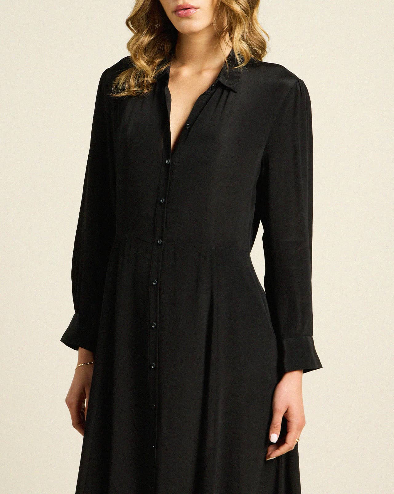 Eliot Dress Black Viscose Silk