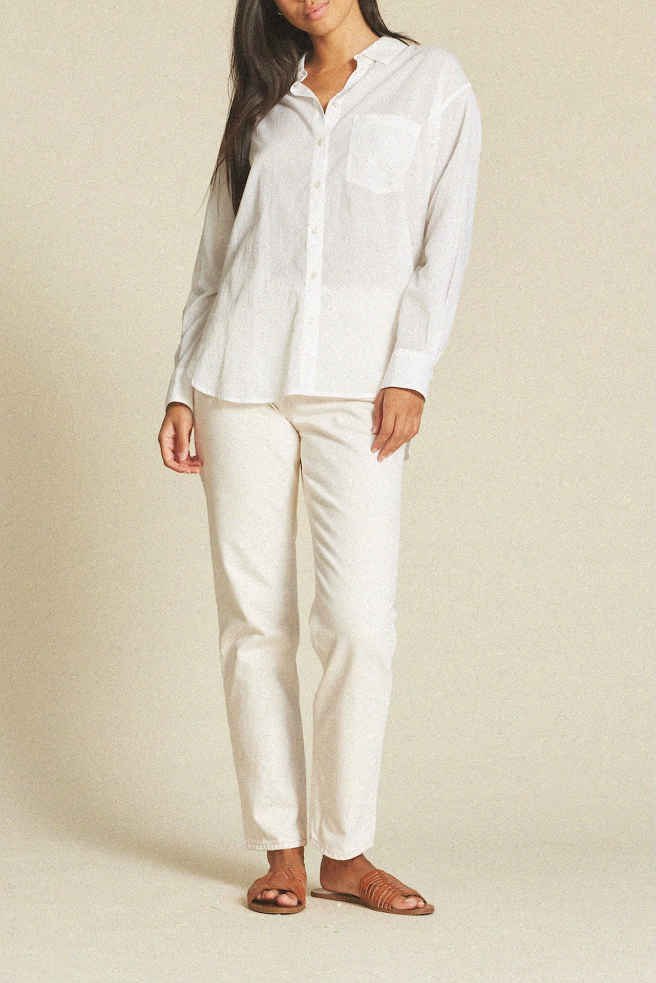 Blake Oversized Shirt White Voile