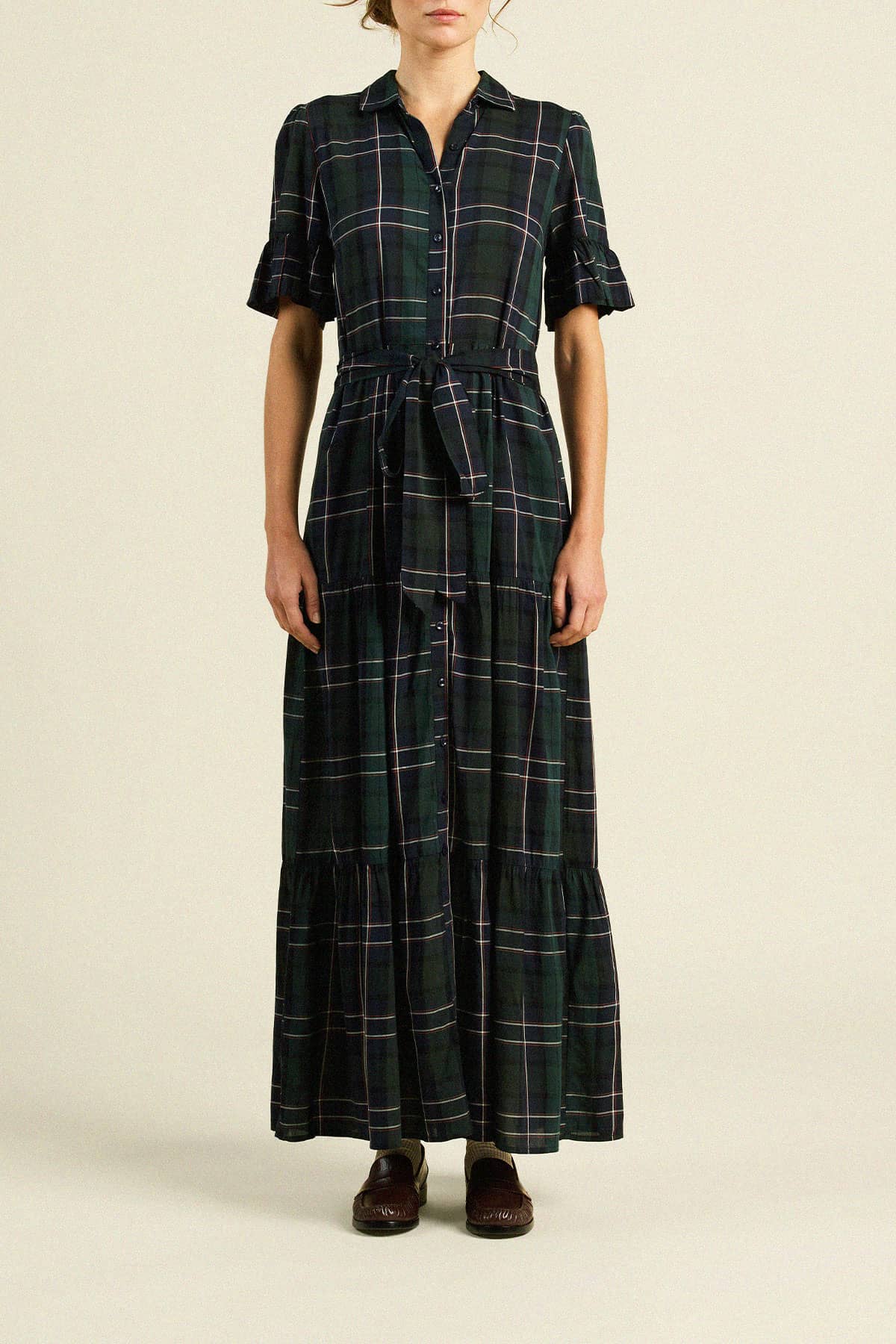 Martine Dress Windsor Plaid