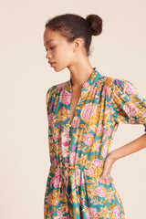Phoebe Dress Teal Dahlia