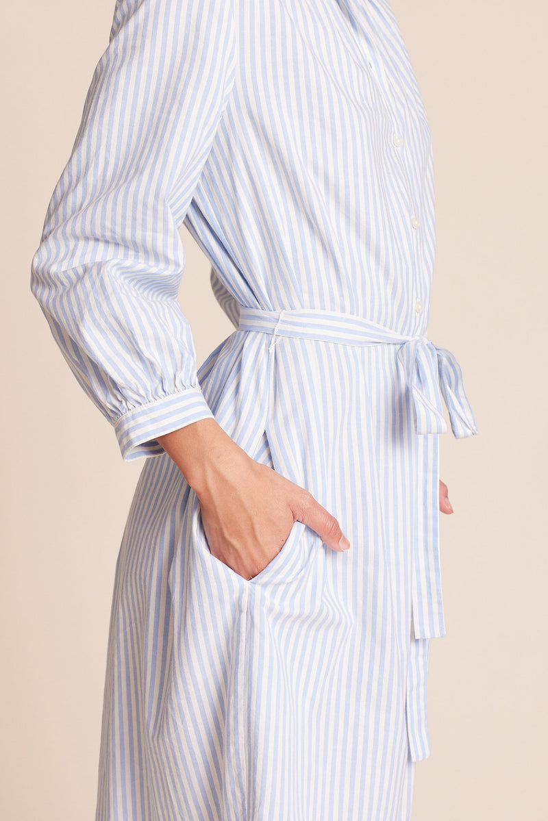 Joni Dress Blue Oxford Stripe